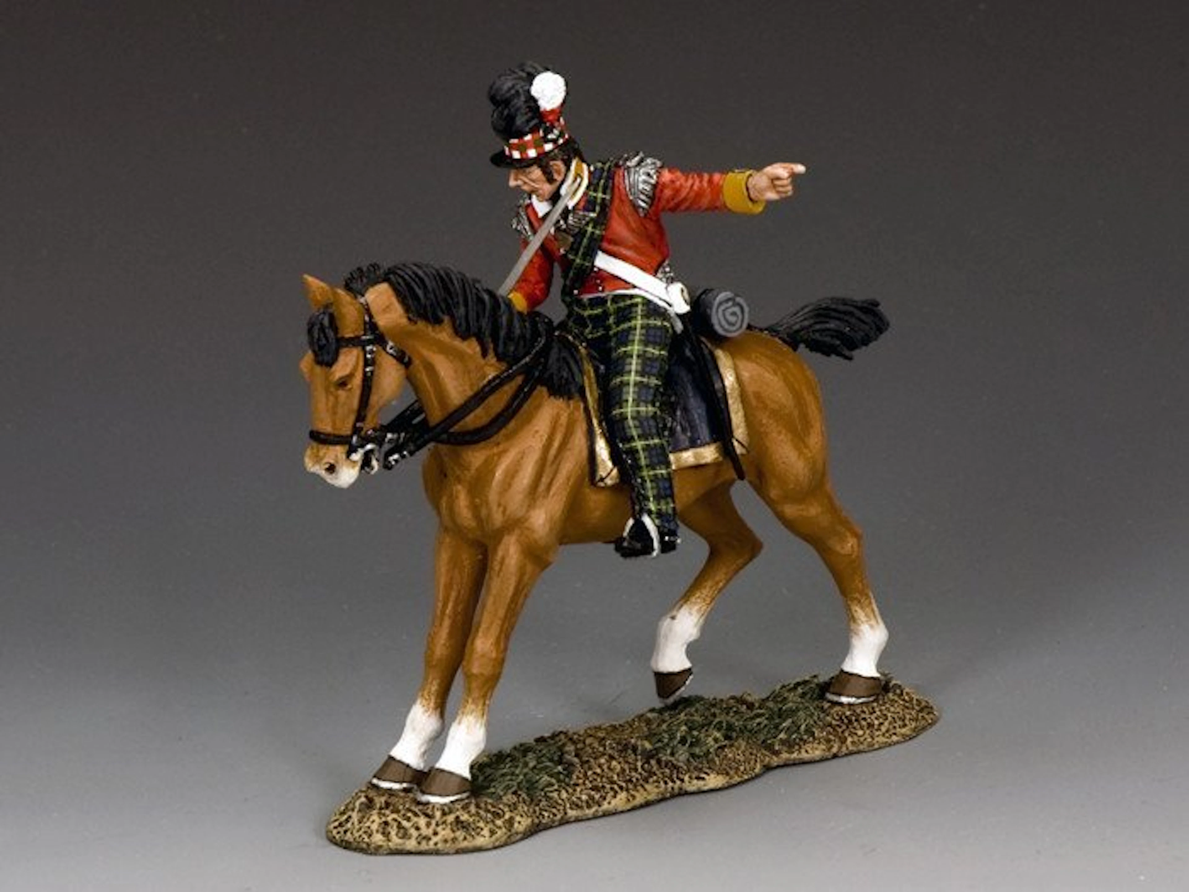 King & Country - Pewter soldier - NA292 “Mounted Highland Officer” - Tin