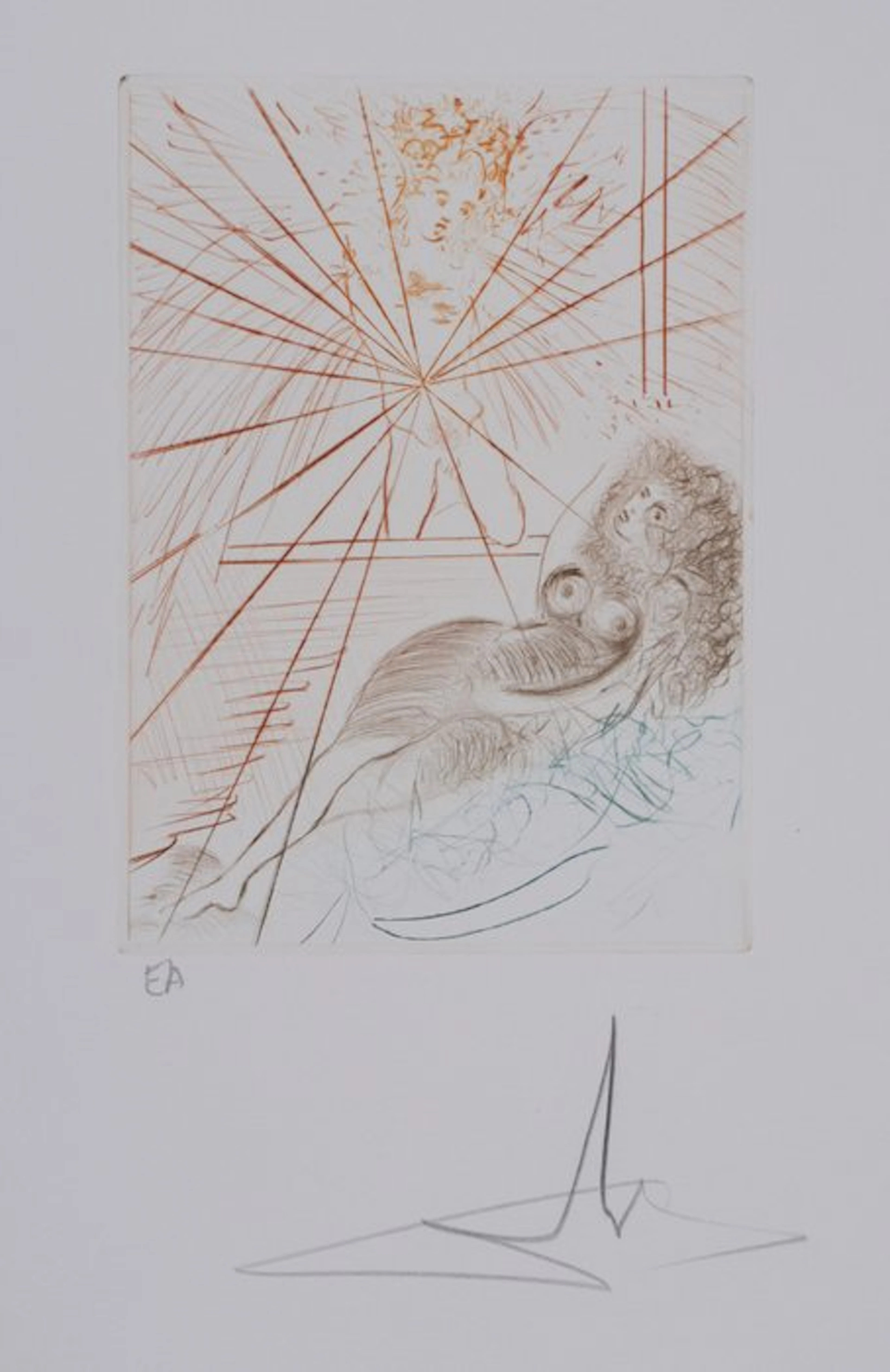 Salvador Dali (1904-1989) - Décaméron : L'ange Gabriel