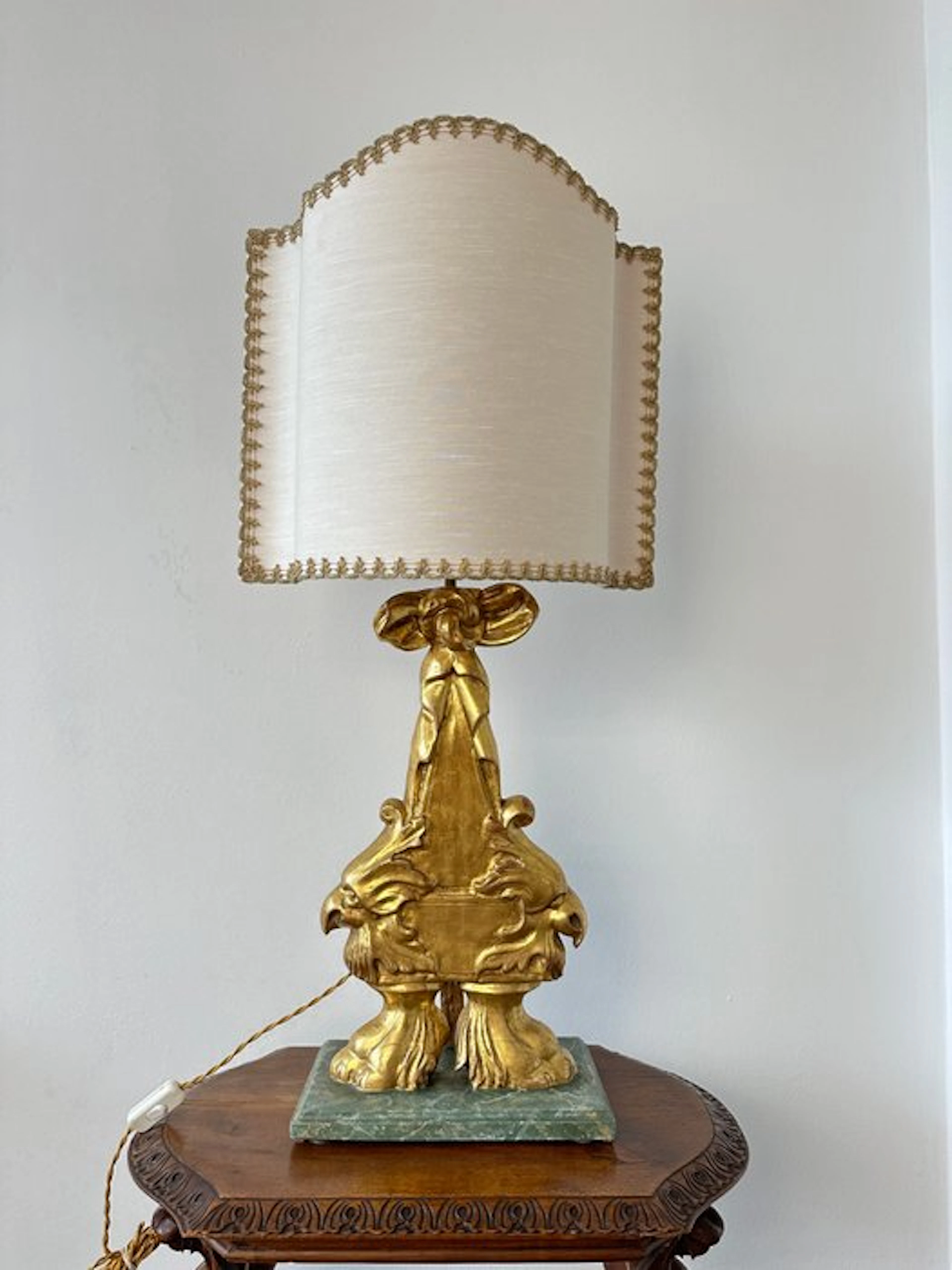 Lamp - Wood - Antique lamp - candelabrum - 19th-century...
