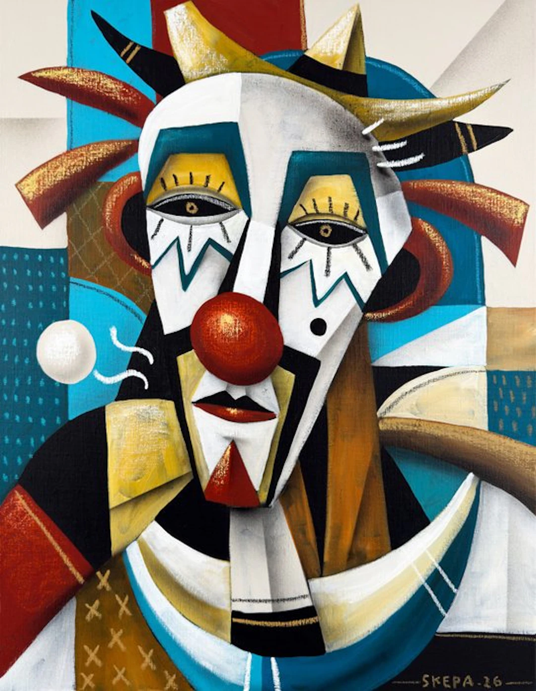 SKEPA - Clown au chapeau jaune