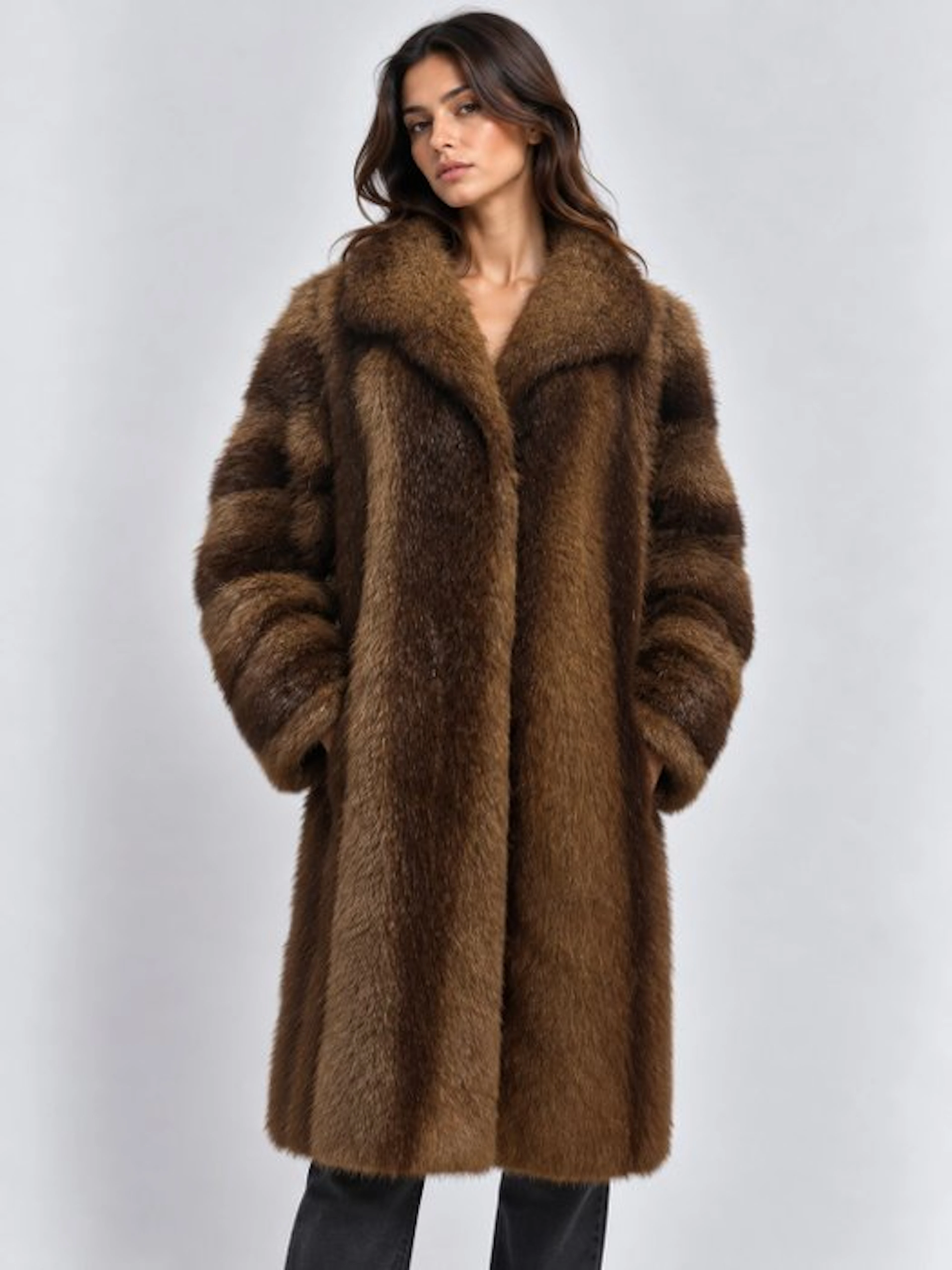 Vintage Luxury Beaver Fur Coat, Artisan Furrier - Fur coat - Vintage