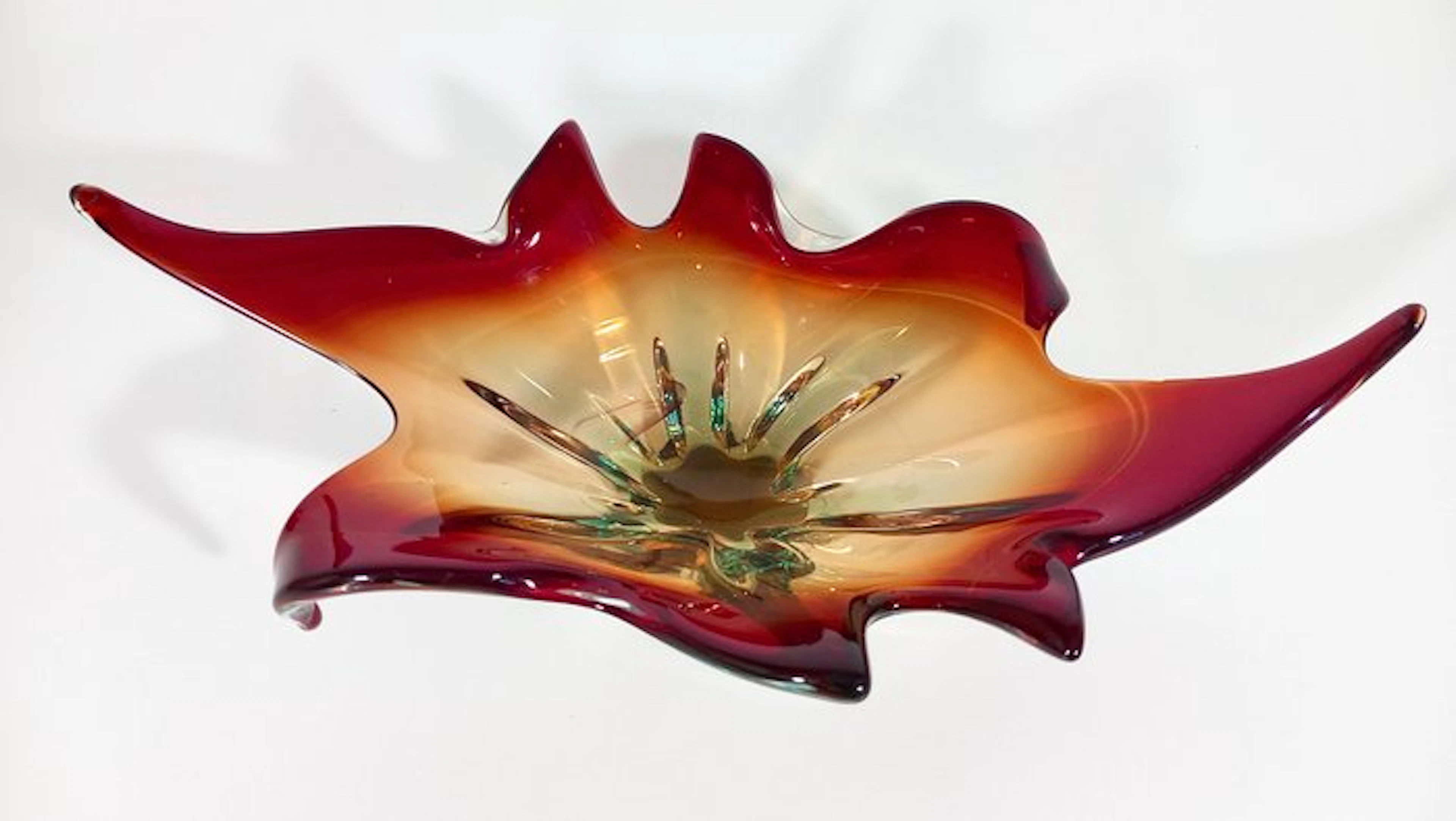 Vase - Glass - Centerpiece 37 cm 1970
