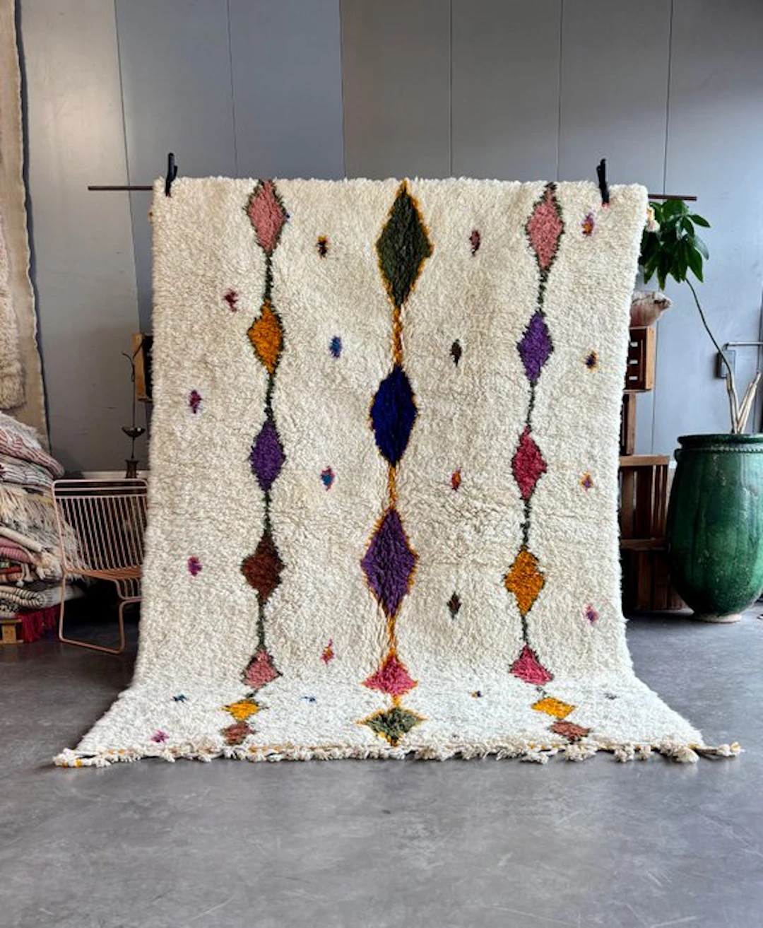Moroccan Colorful Berber Wool Rug - Rug - 300 cm - 200 cm - Handoven Rug