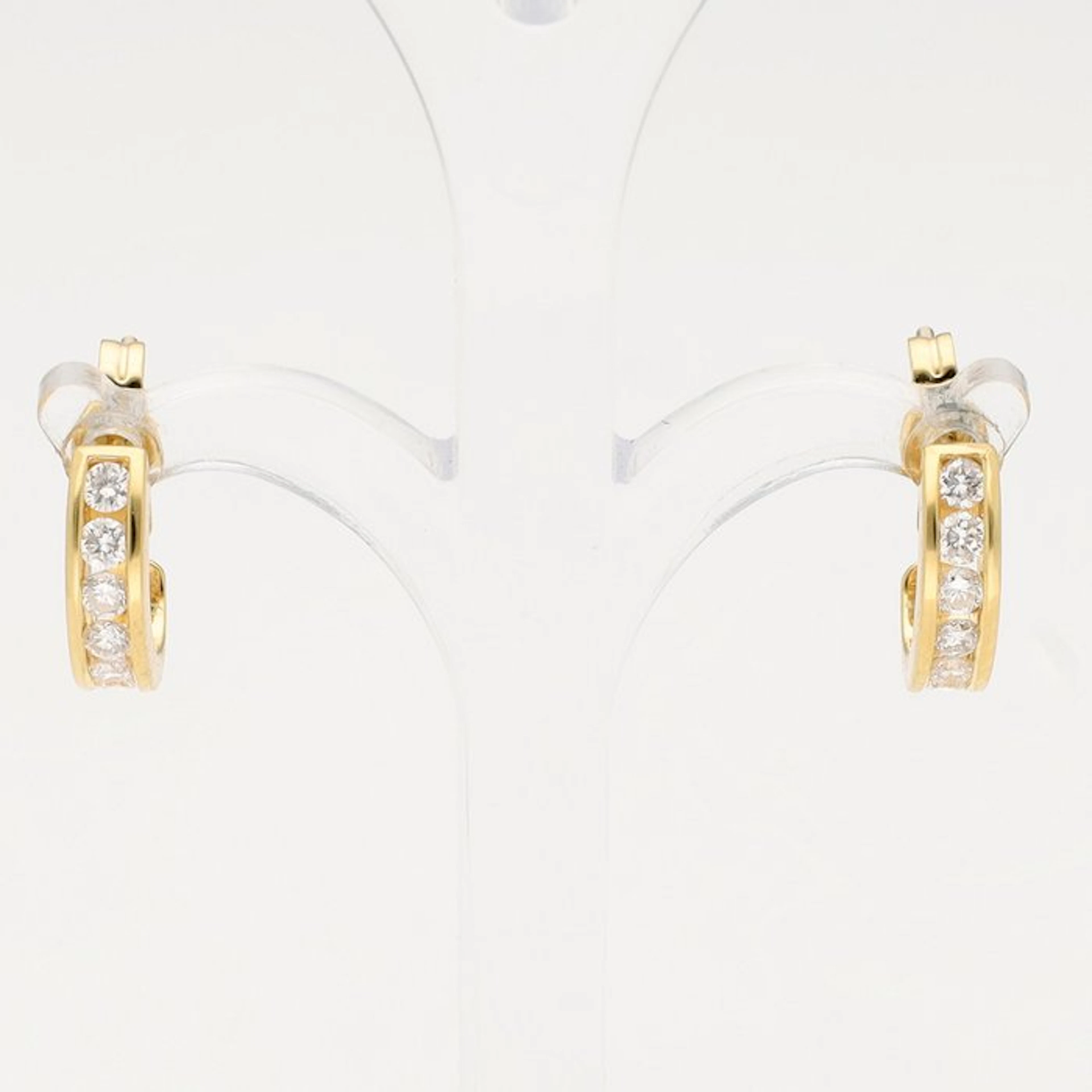 Earrings - 18 kt. Yellow gold Diamond (Natural)