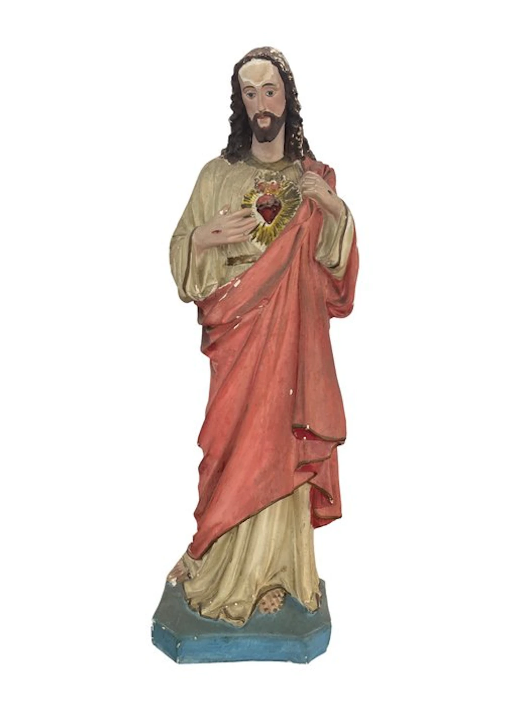 Sculpture, Sacro Cuore di Gesù - 74 cm - Plaster