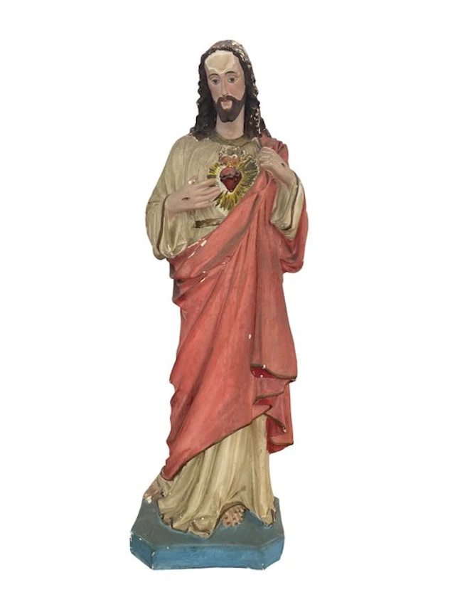 Sculpture, Sacro Cuore di Gesù - 74 cm - Plaster