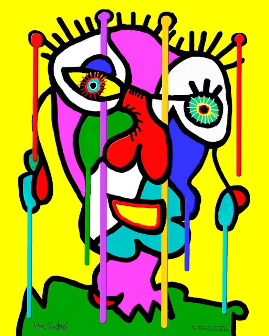 Paul Kostabi (1962) Giuseppe Fortunato (1956) - KF1825