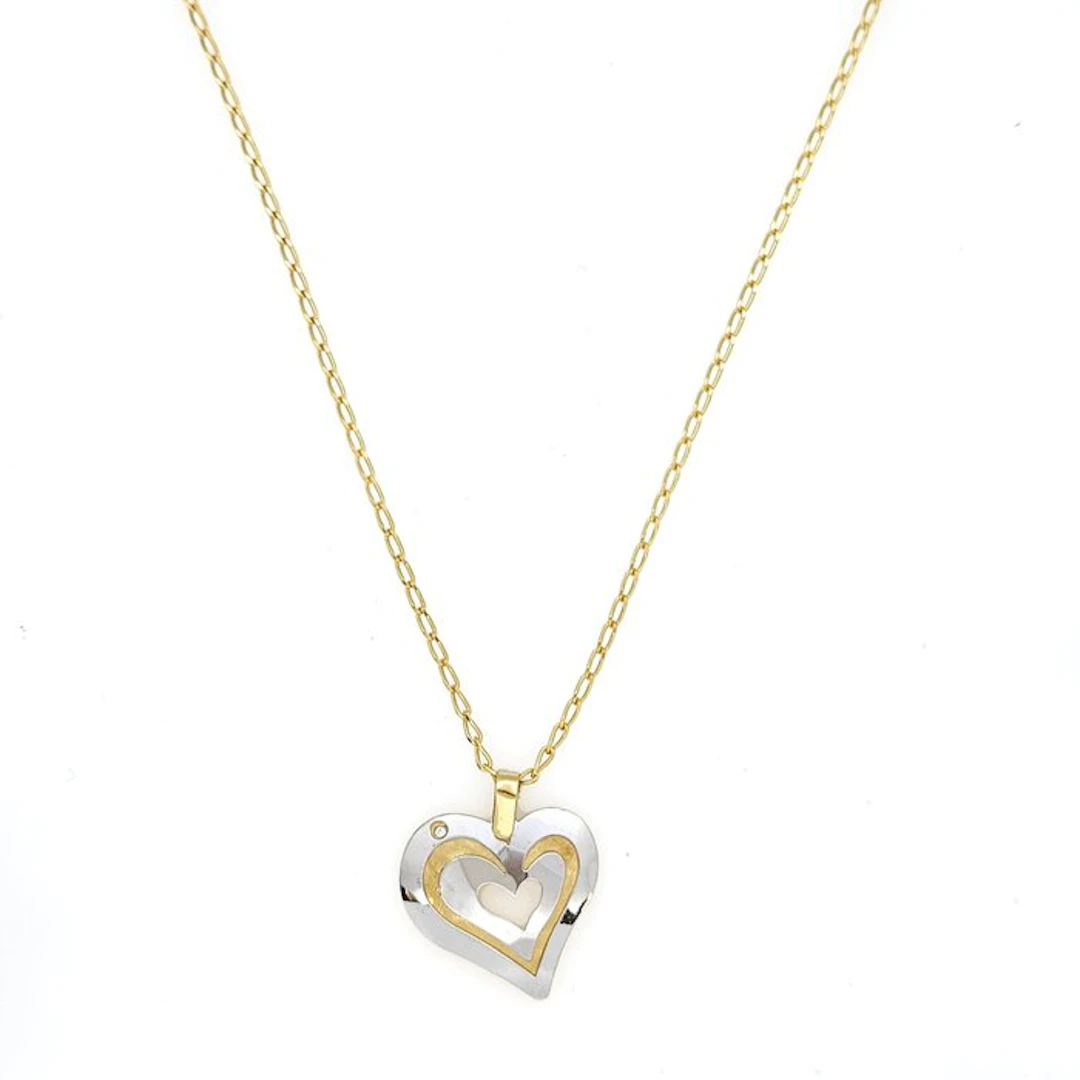 Necklace with pendant - 18 kt. Yellow gold