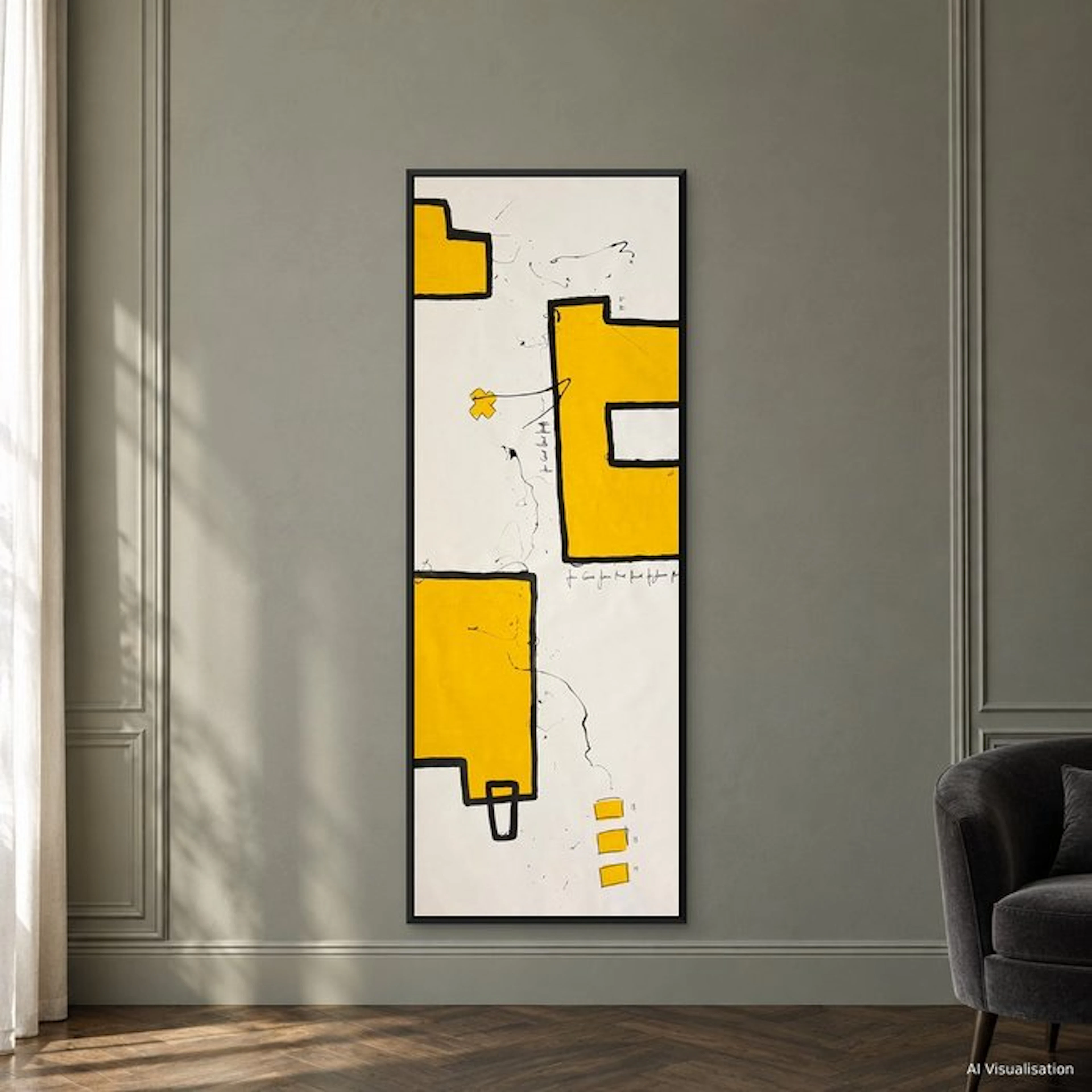 Laura Pinchete - Desestructuras en amarillo. XXXL