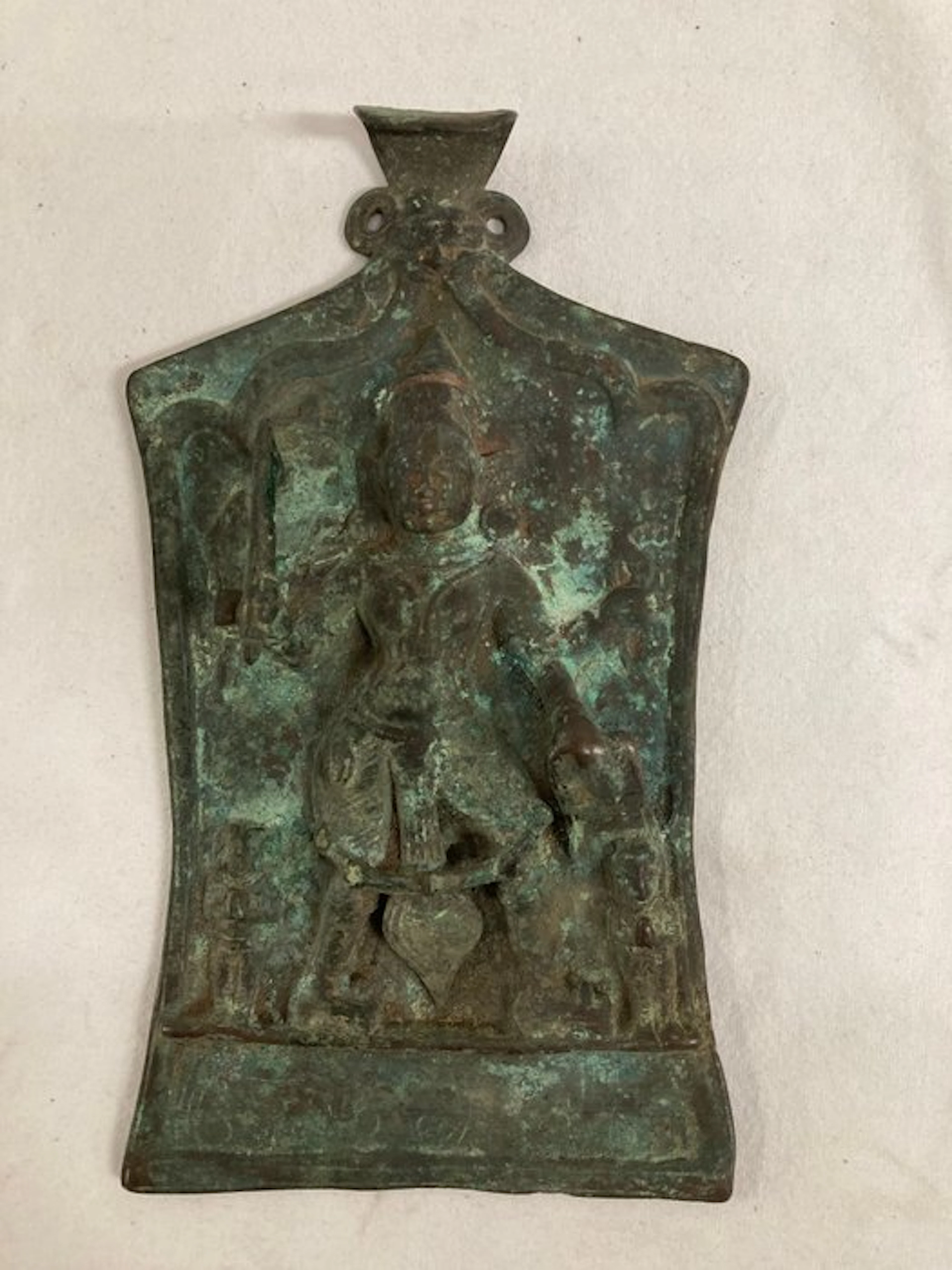 Khandoba votive plaque - Bronze - India - 18th-19th century