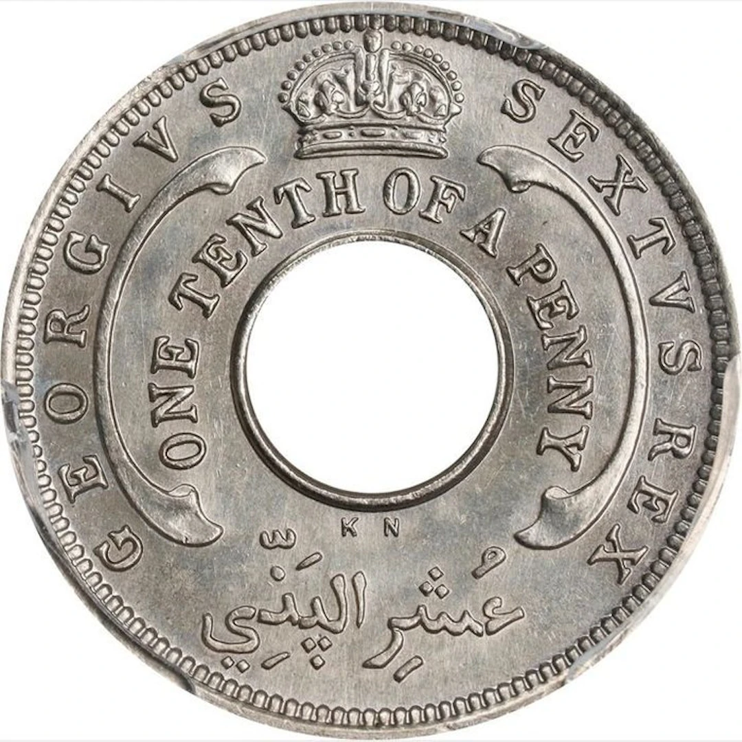 British West Africa. George VI. 1/10 Penny 1950 - PCGS MS66
