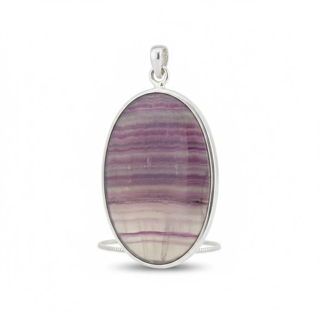 Natural banded fluorite