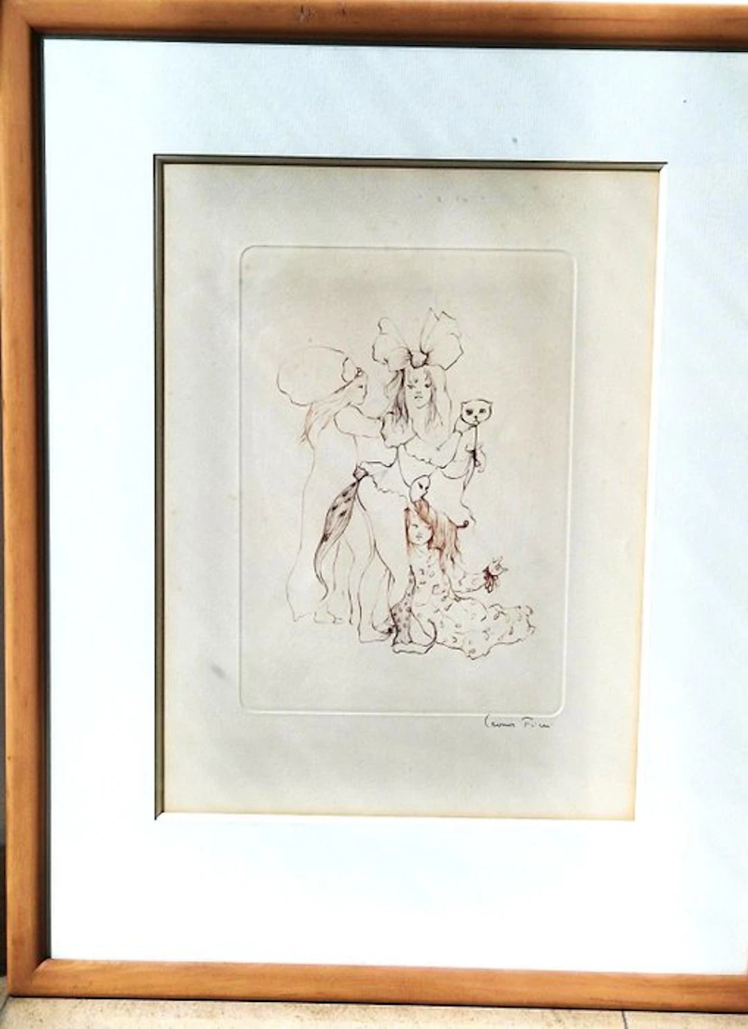 Leonor Fini (1907-1996) - Jeunes filles au chat-Les demoiselles au chat