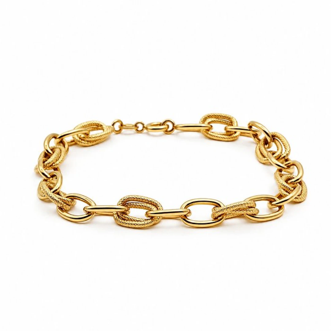 No reserve price - Bracelet - 18 kt. Yellow gold - Made in Italy - Handmade
