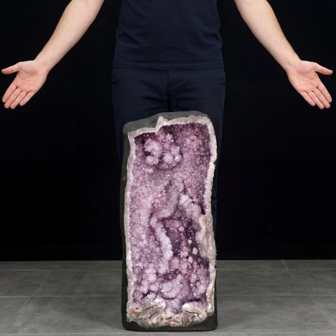 Top Quality - Lavender Amethyst - 68x29x24 cm - Geode- 46 kg