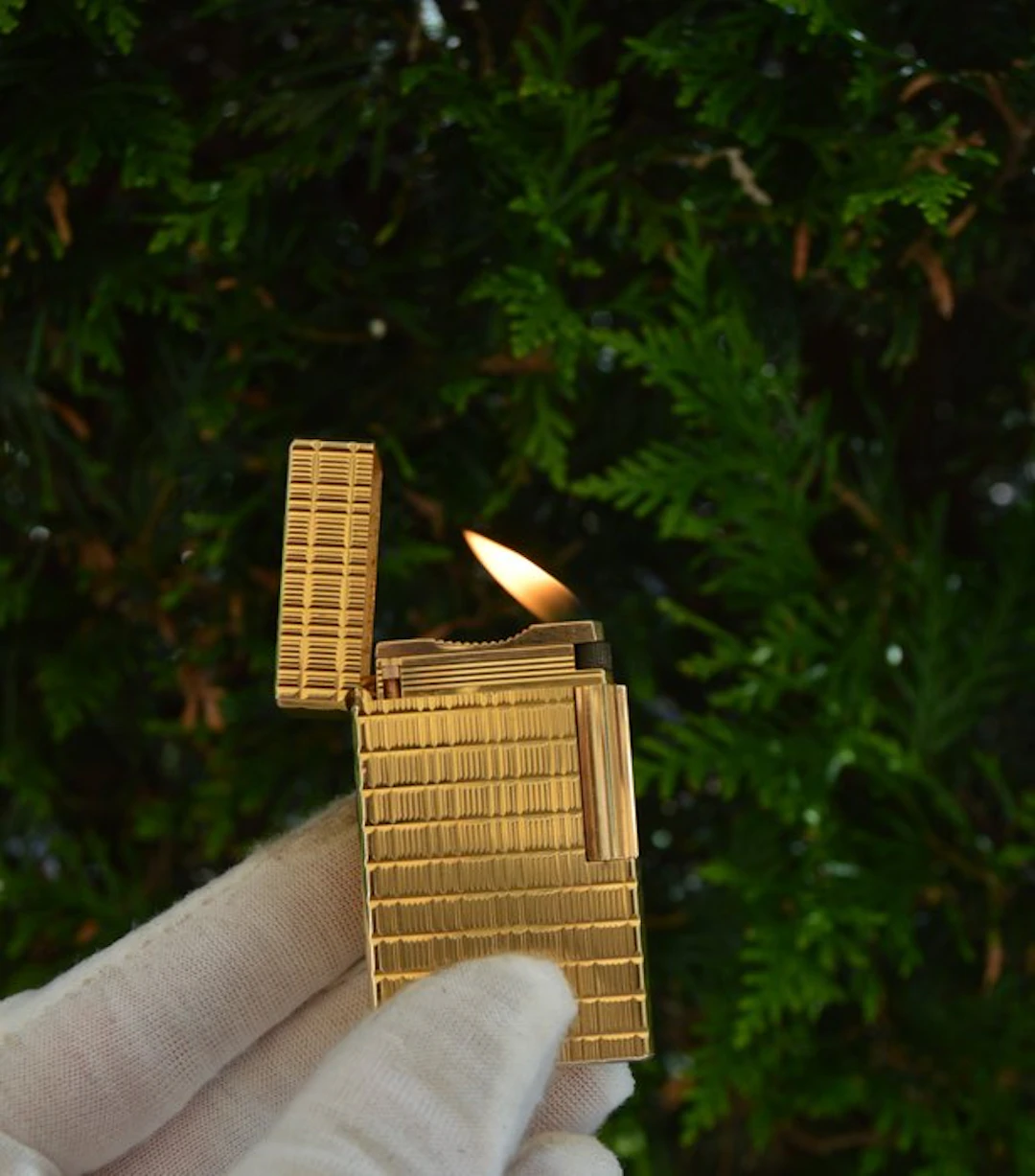 S.T. Dupont - Line 1 BR - Price of Wales , Pl Gold - Pocket lighter - Gold