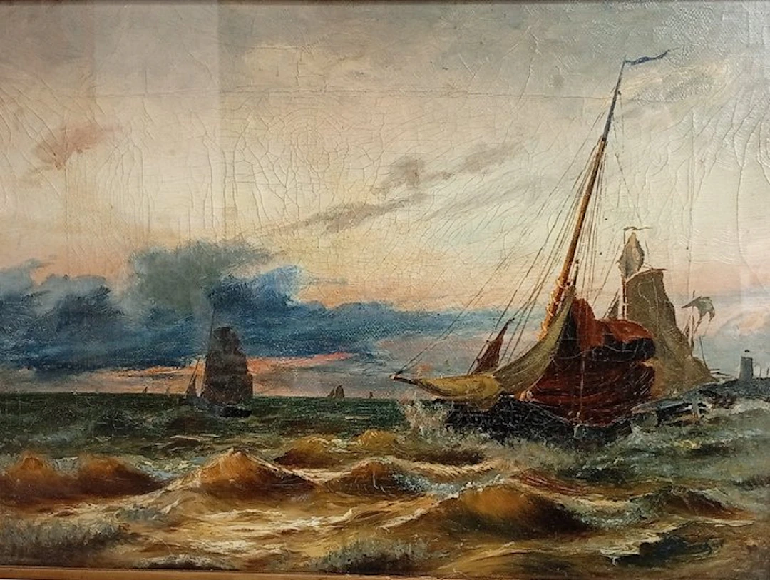 John Thomas Serres (1759-1825) - Regatas en mar turbulento