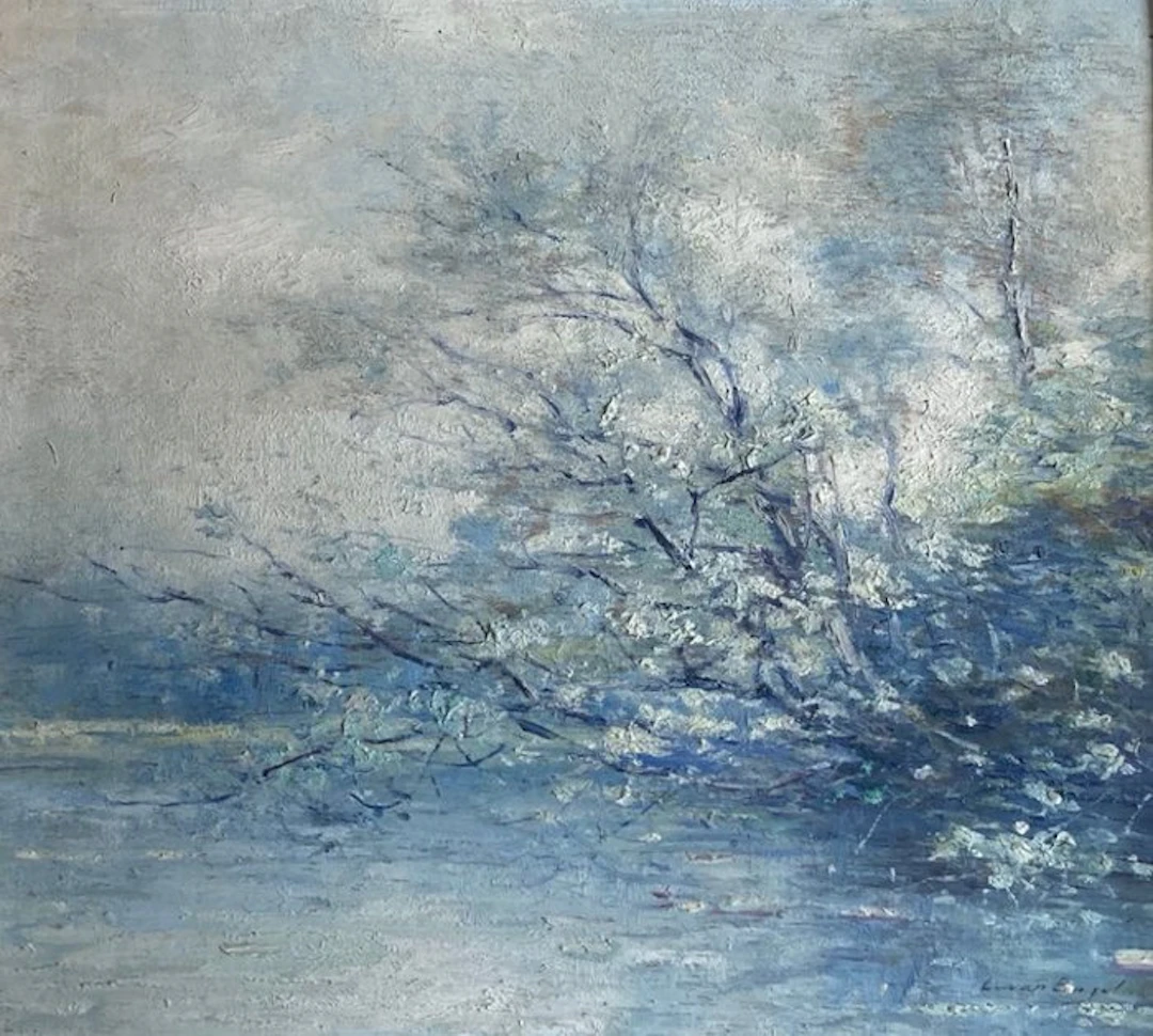 Louis van Engelen (1856-1940) - Boom aan het water