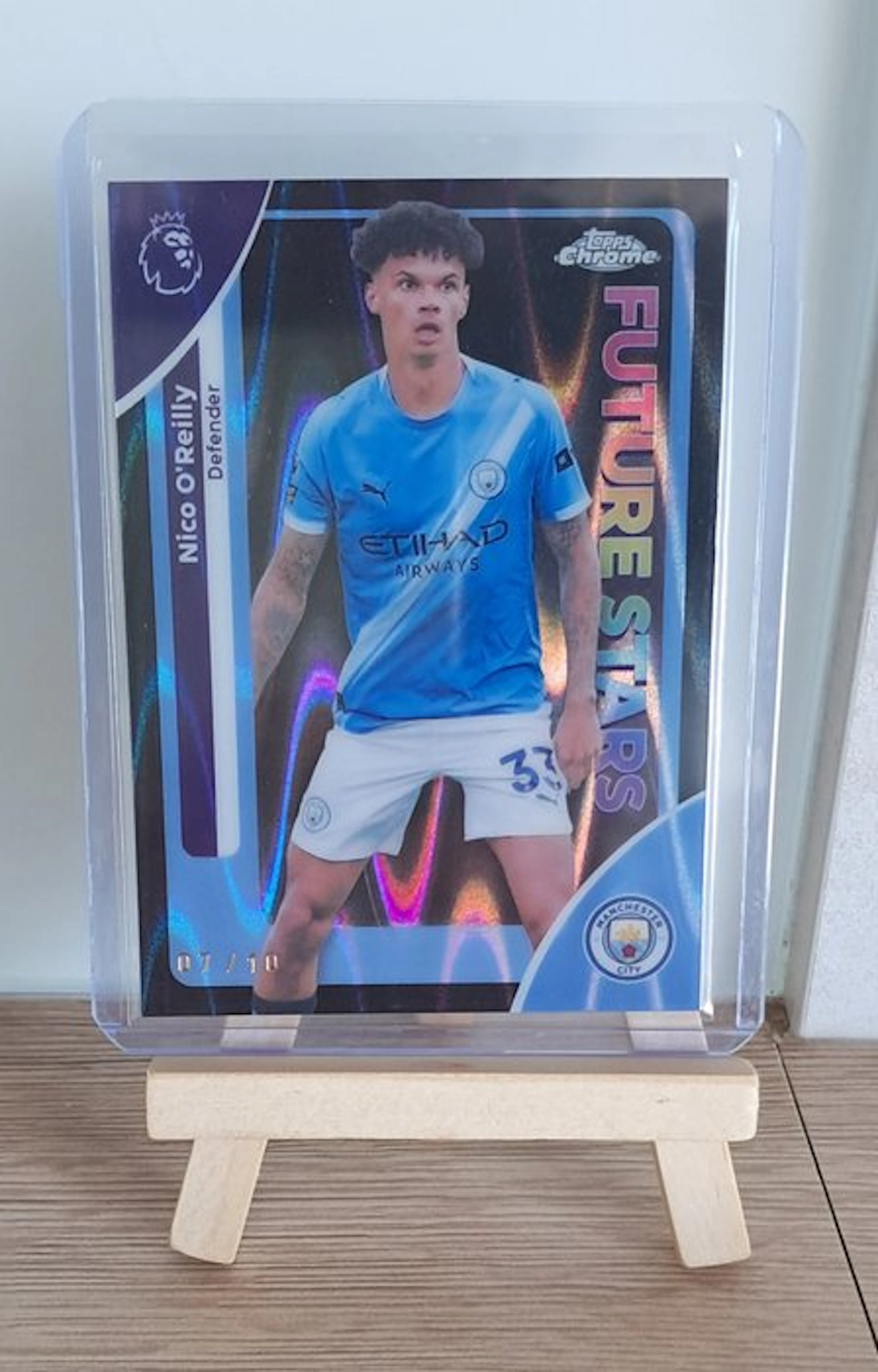 2025/26 Topps Chrome Nico O'Reilly 07/10 Serialised card