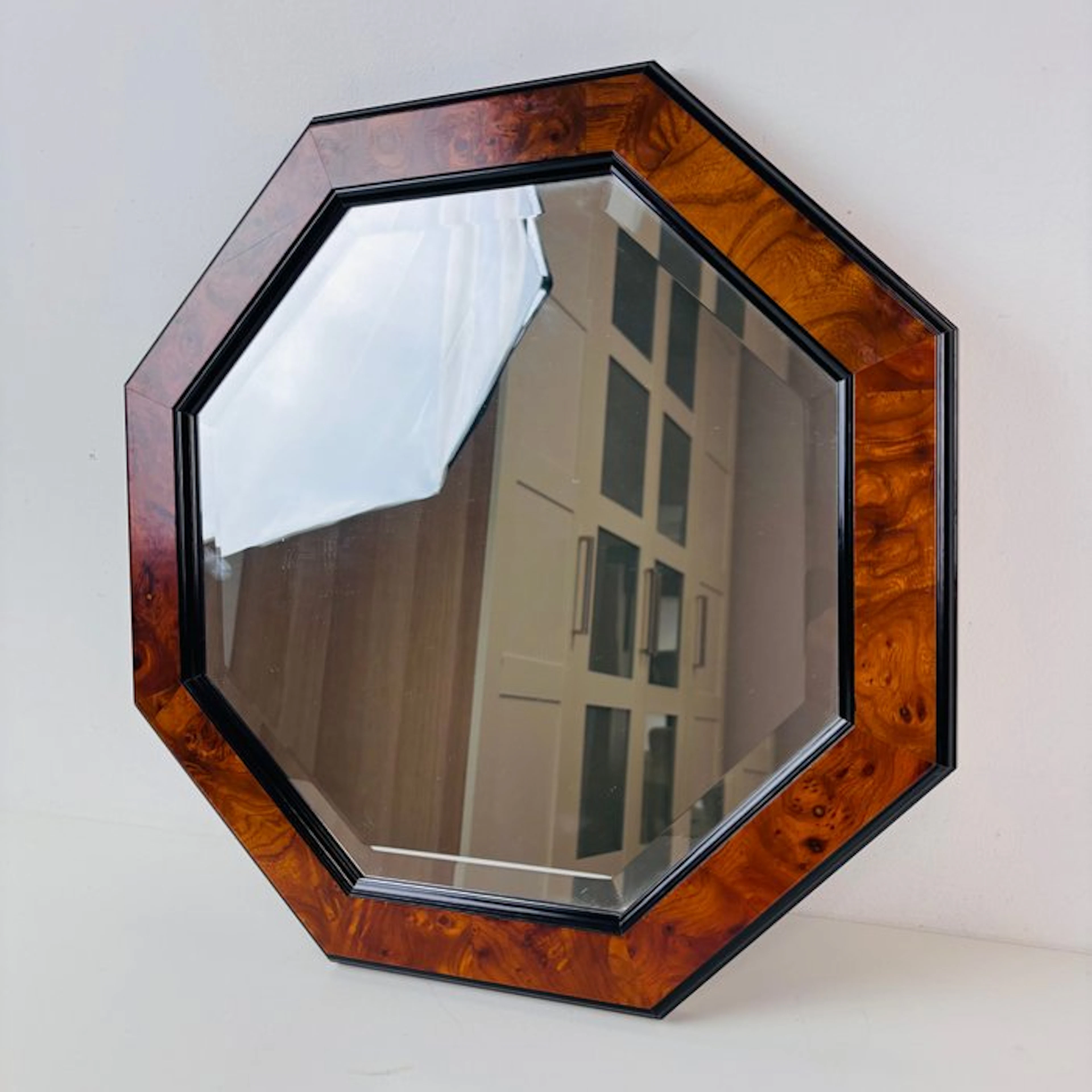 Wall mirror- Octagonal wall mirror - Wood, Glass