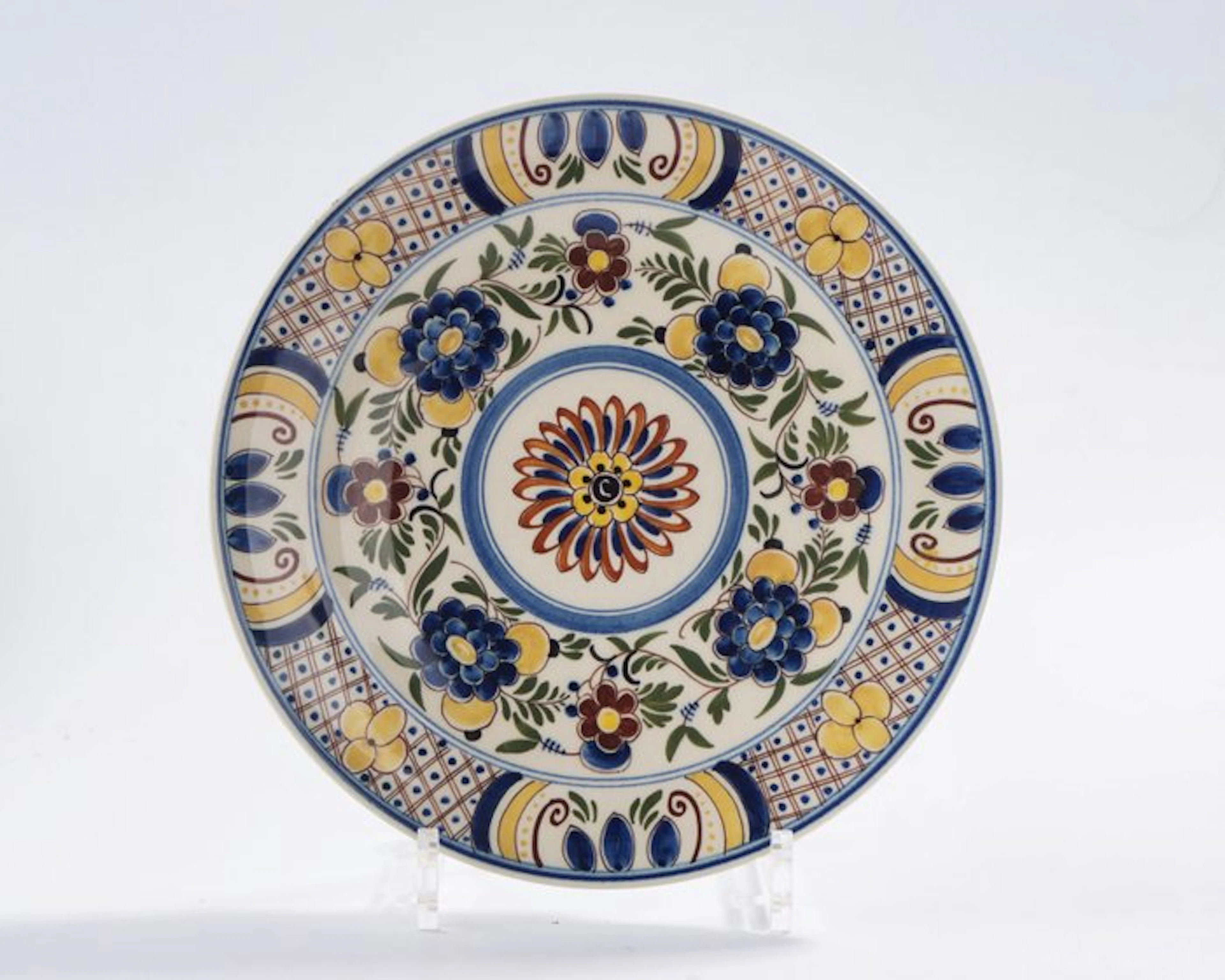 Ram, Plateelbakkerij - Wall plate - Delfts polychroom met...