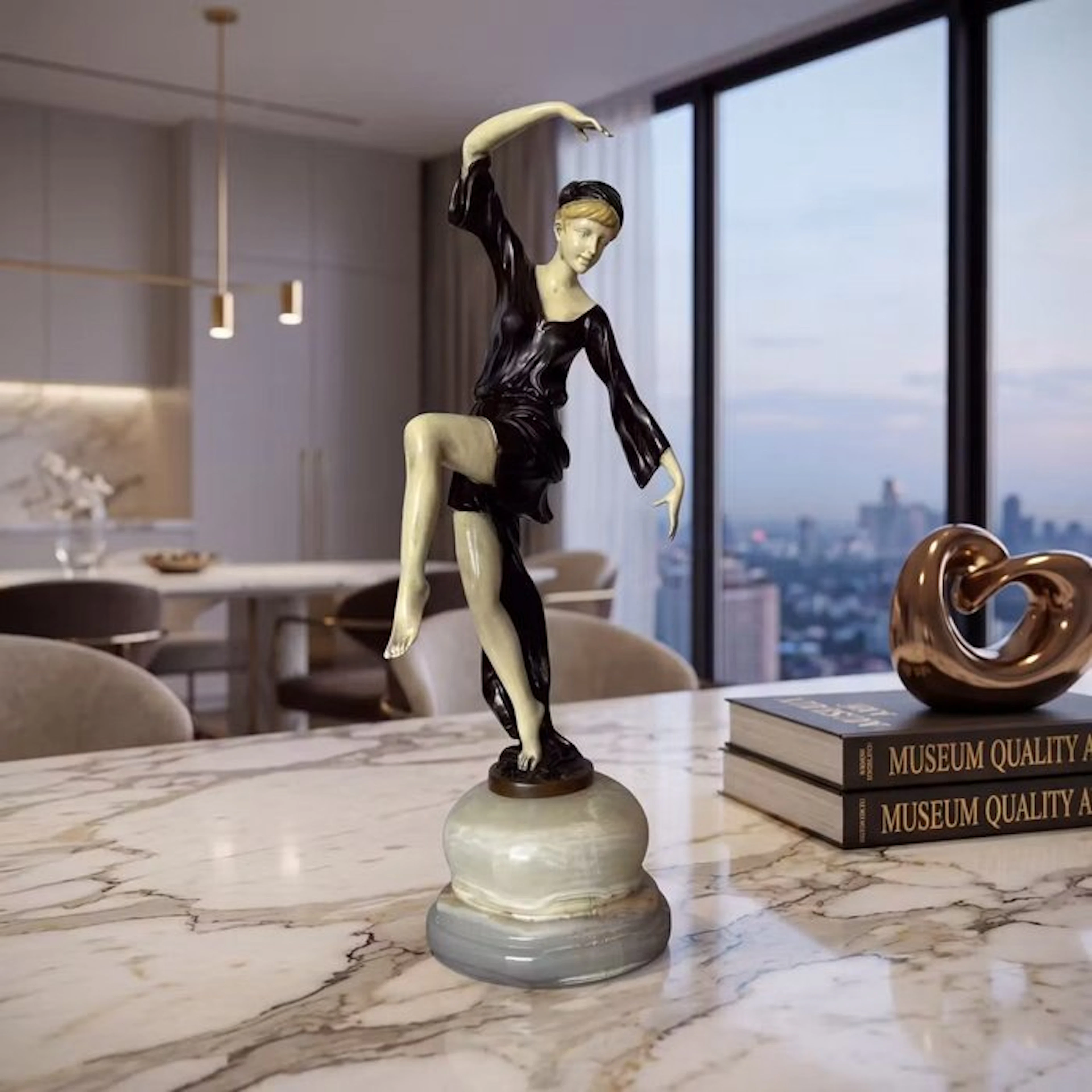 Statue, Exclusief bronzen sculptuur genaamd “The Autumn...