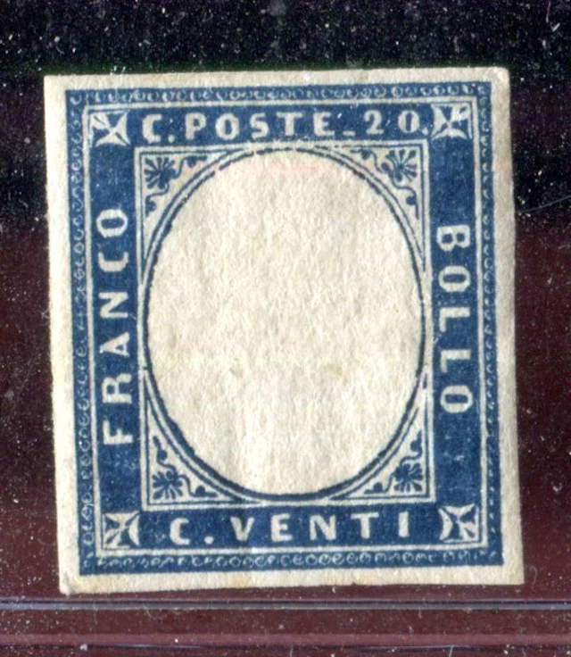 Italian Ancient States - Sardinia 1862 - NATURAL STAMP 20...