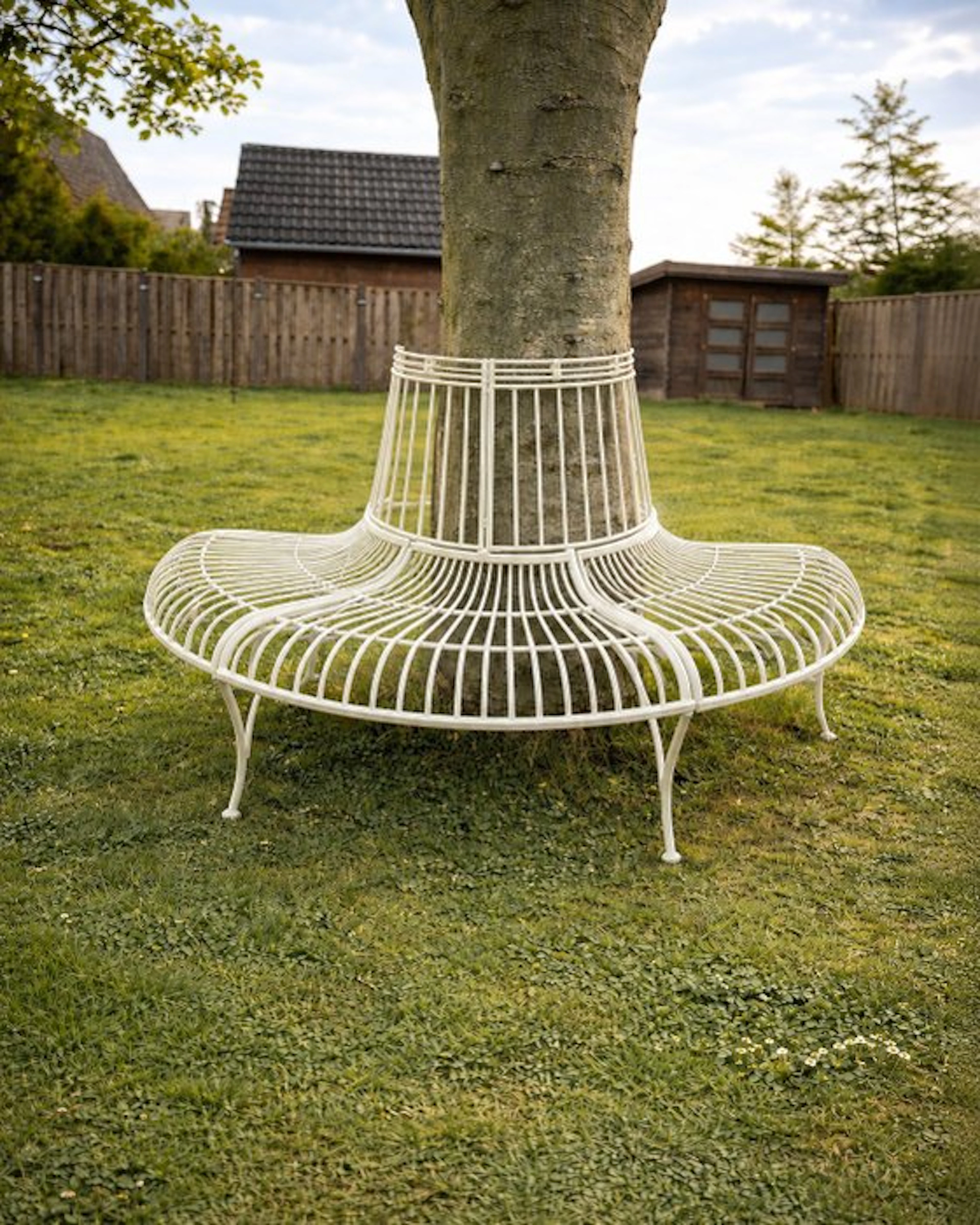 White Tree Bench Iron - New - Bench - Metal