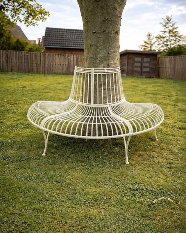 White Tree Bench Iron - New - Bench - Metal