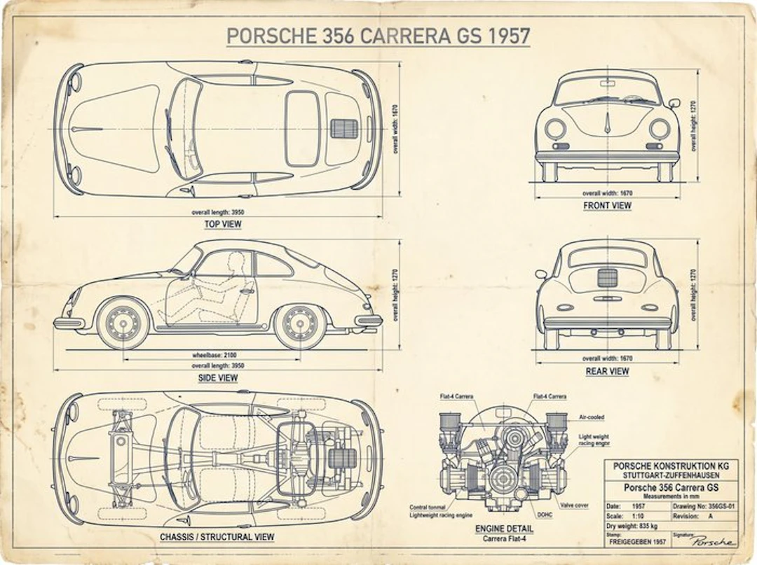 Shmidt.Art - Porsche - Porsche 356 Carrera GS 1957 - 1950s