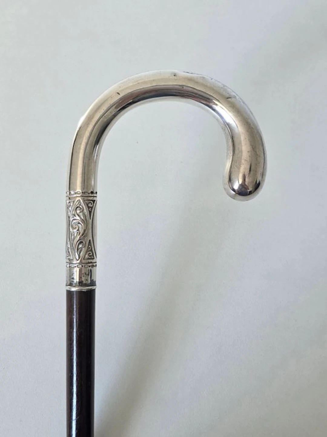 Zilver 800, Gedetailleerde Walking stick - .800 silver - Art Nouveau