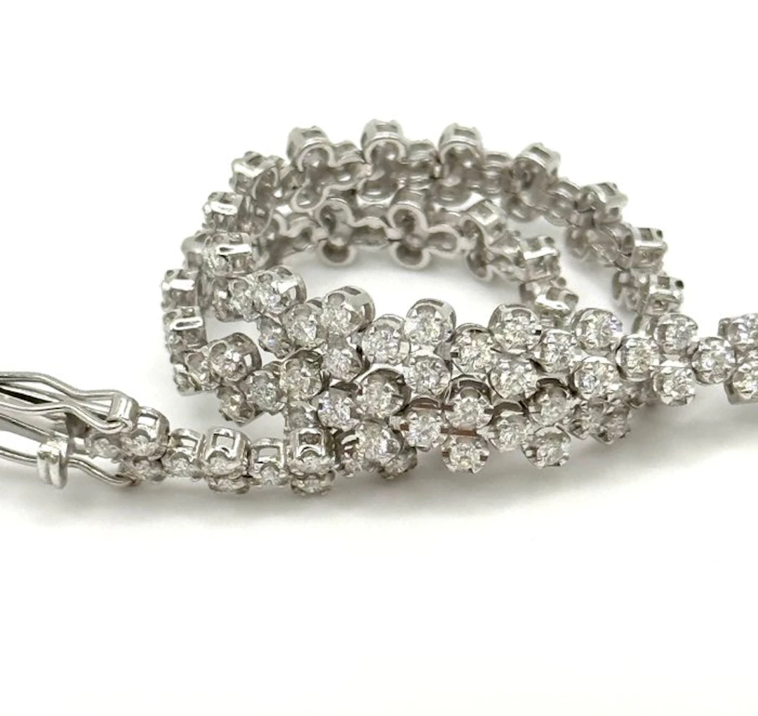 Tennis bracelet - 18 kt. White gold - 3.00ct. tw. Diamond (Natural)