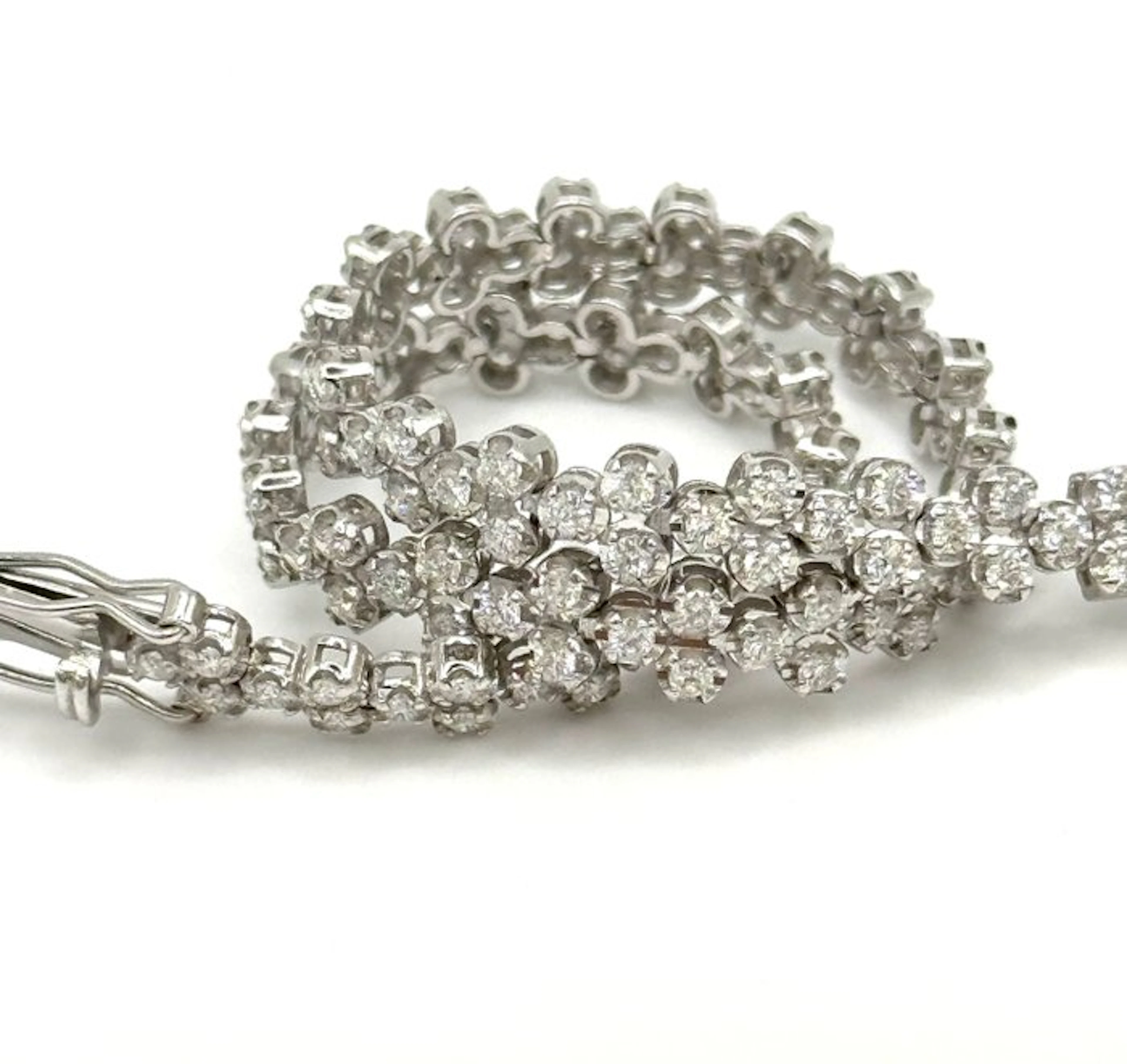 Tennis bracelet - 18 kt. White gold - 3.00ct. tw. Diamond (Natural)