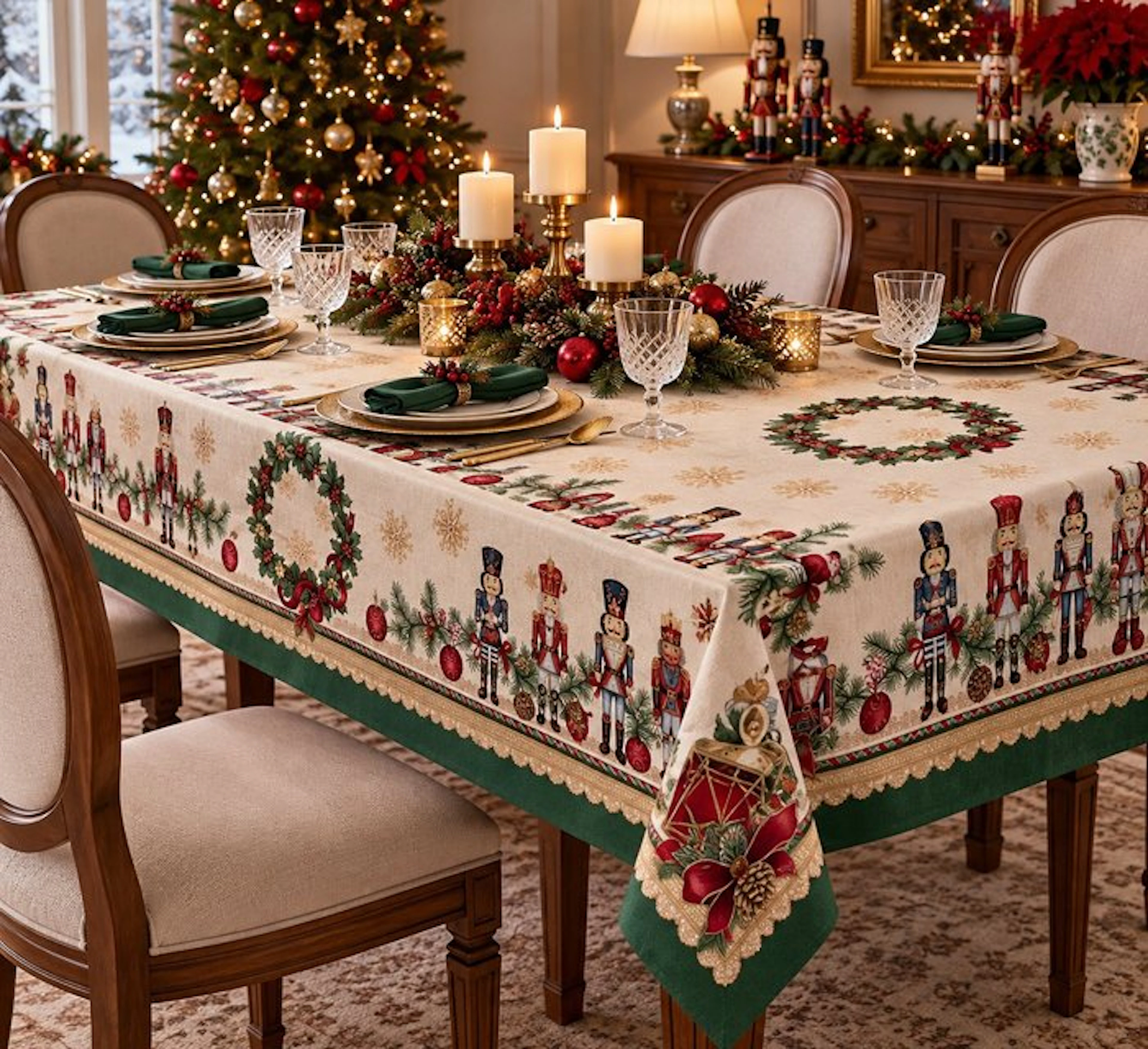 Tablecloth “Nutcracker Christmas” - Tablecloth - 230 cm - 130 cm