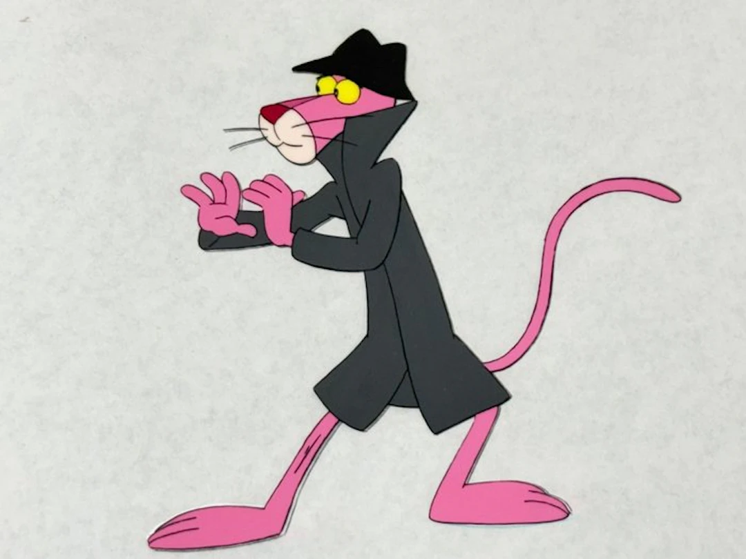 Friz Freleng - Original animation cel and drawing of Pink...