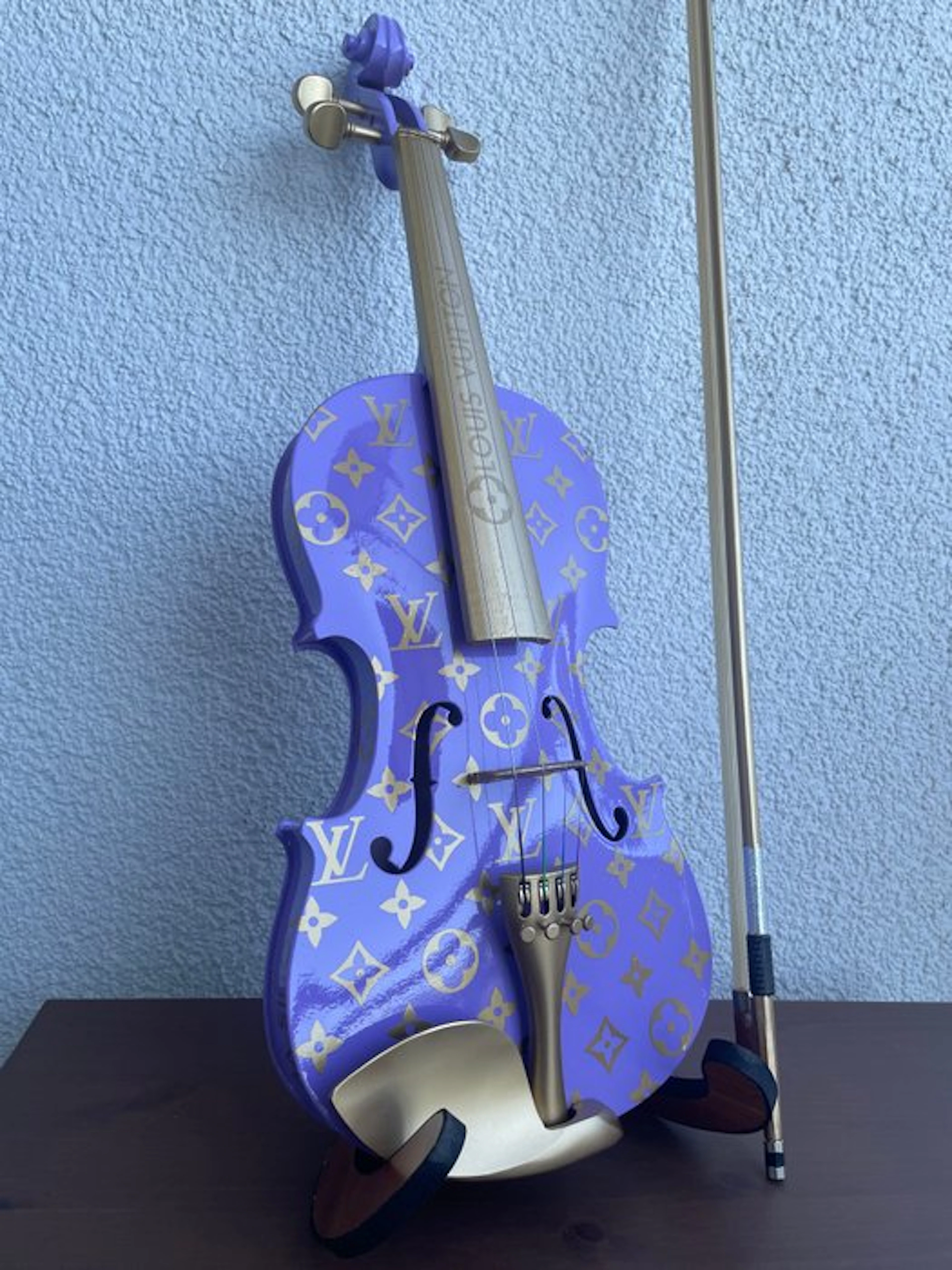 J.Reinhardt - Custom Louis Vuitton Violin - Lavender & Gold