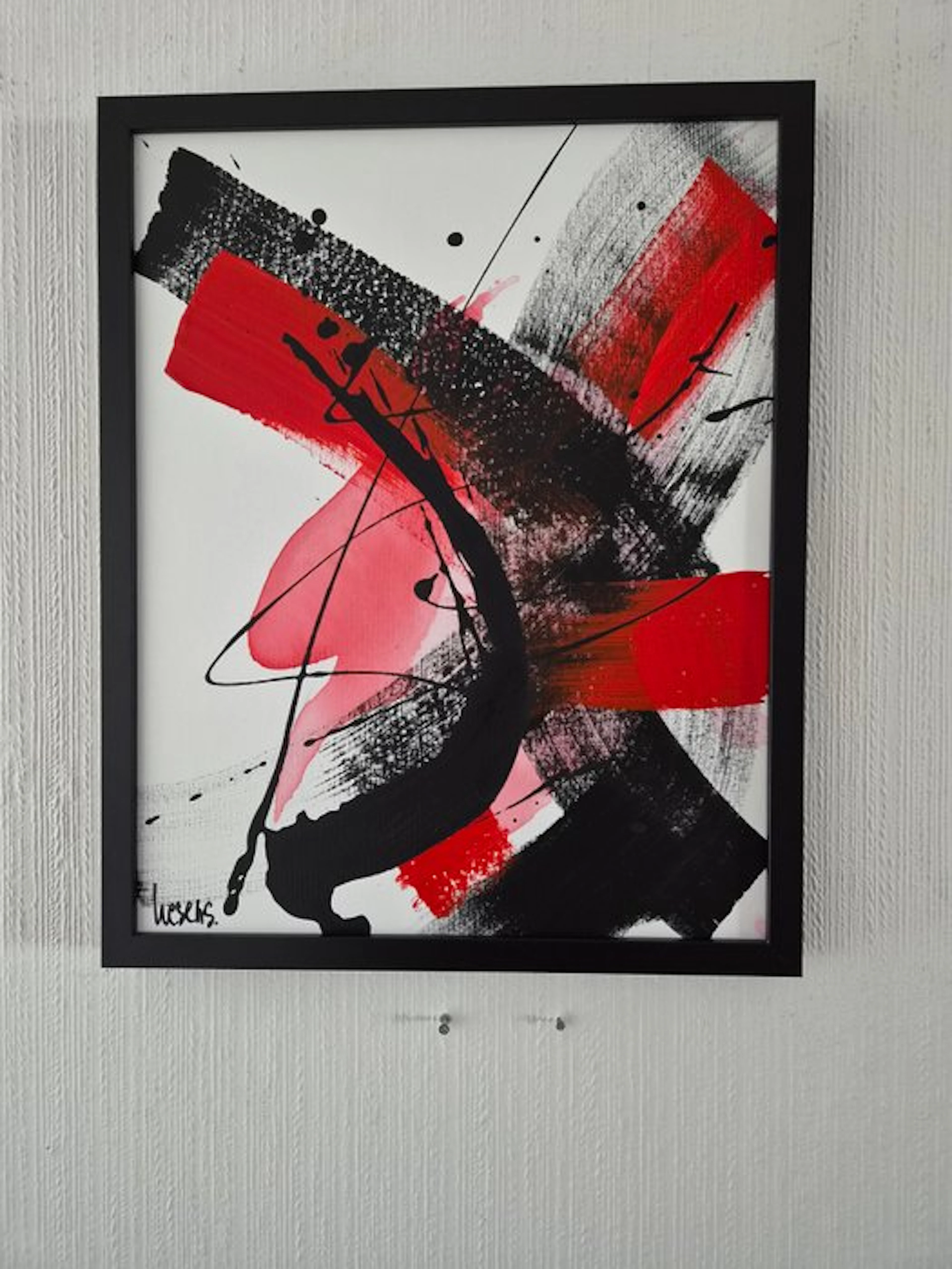 Liesens - Volcanic Pulse (handpainted on canvas) met lijst