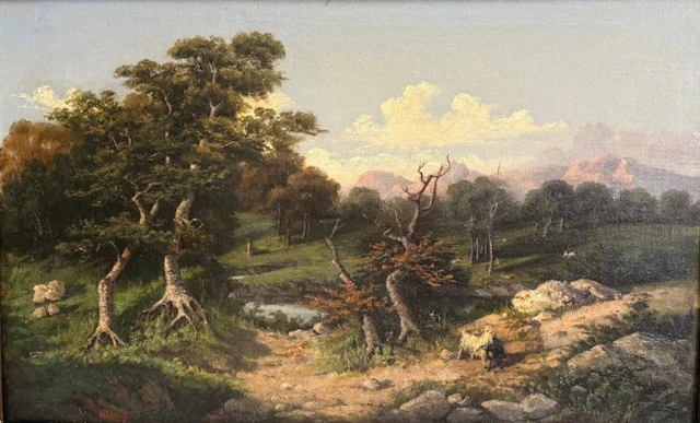 Nicola Palizzi (1820-1870) - Quiete nella valle
