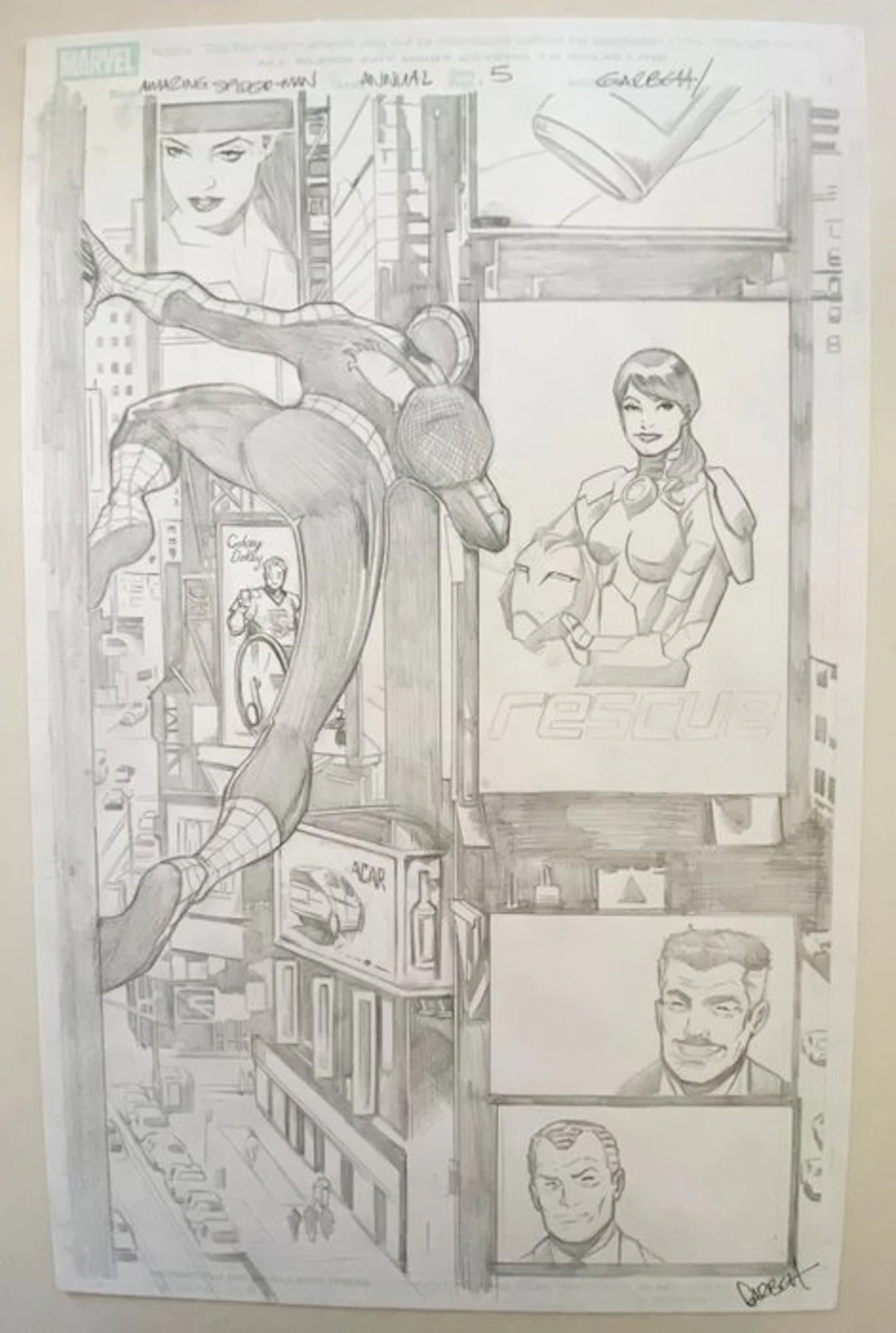Lee Garbett - Original page - Amazing Spider-Man - Annual 39 - Page 5 - 2012