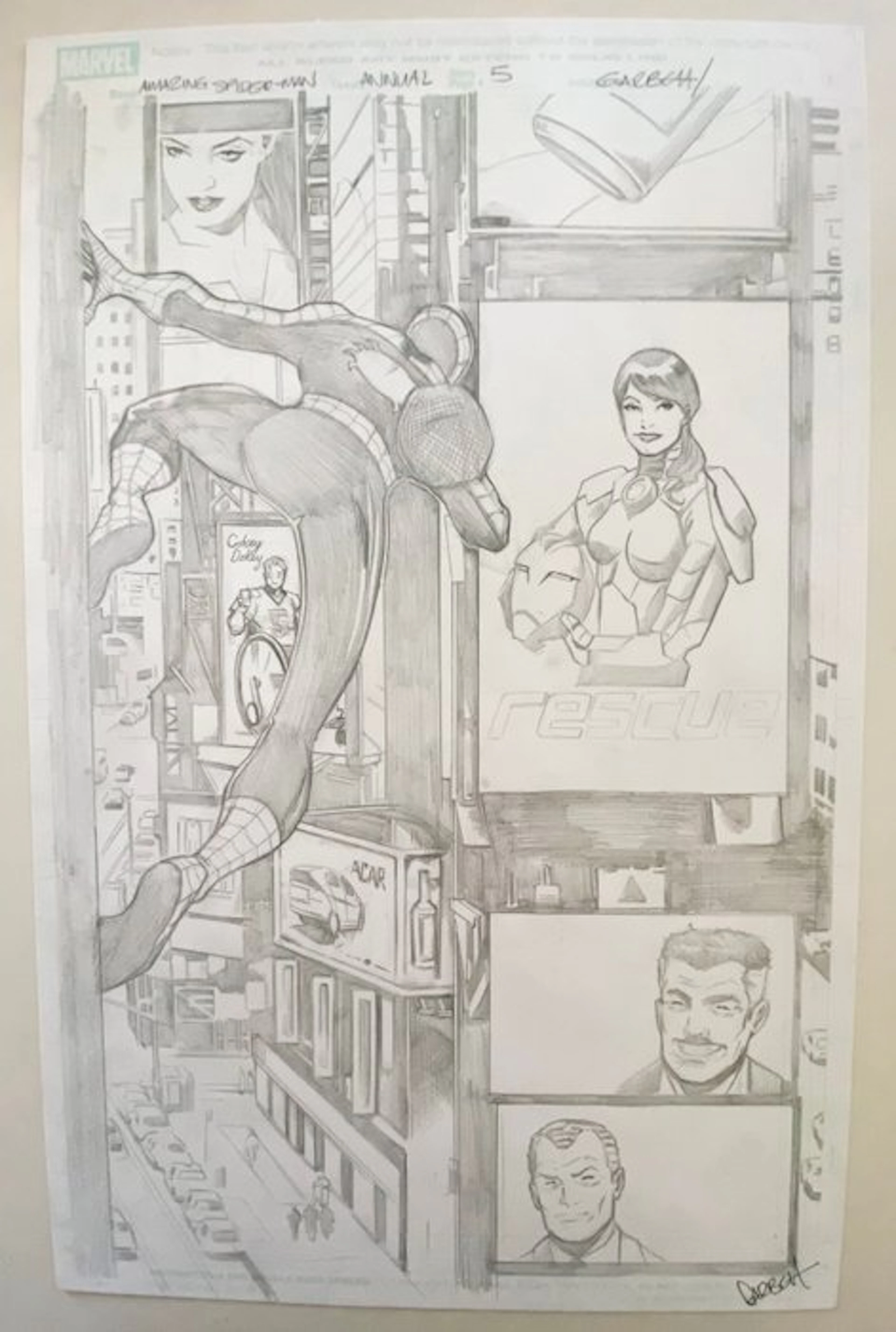 Lee Garbett - Original page - Amazing Spider-Man - Annual 39 - Page 5 - 2012