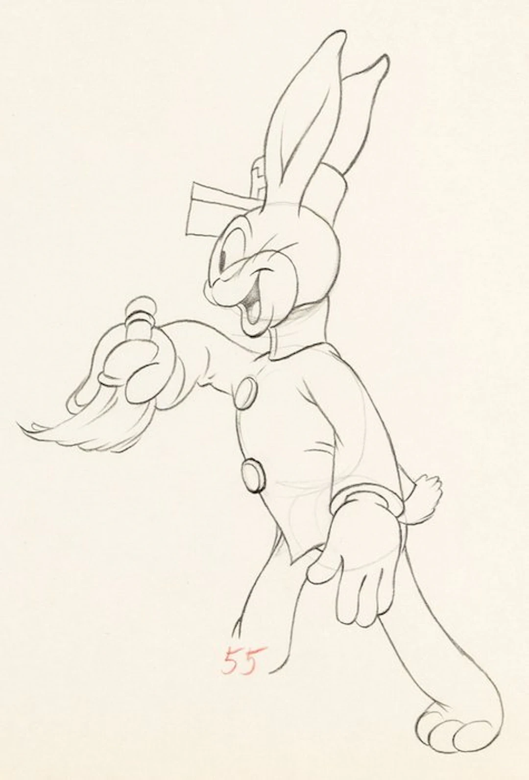 Walt Disney - Ambulance Driver Animation Drawing - Toby Tortoise Returns (1936)