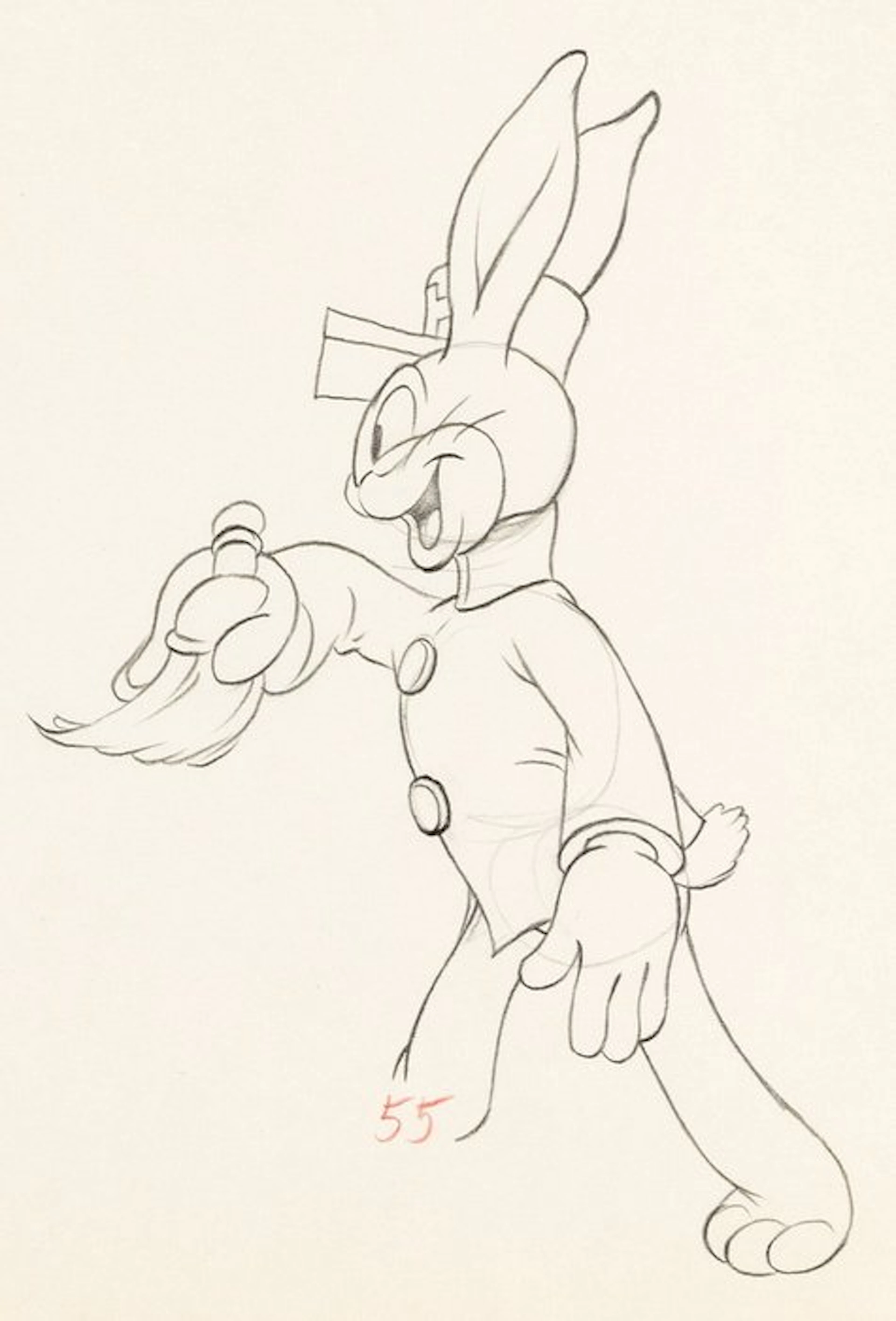 Walt Disney - Ambulance Driver Animation Drawing - Toby Tortoise Returns (1936)