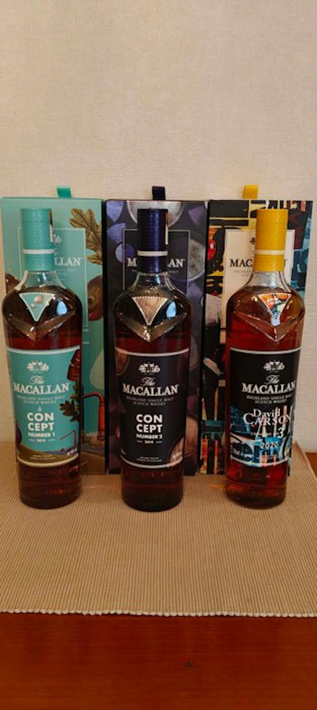 Macallan Concept No. 1 - No. 2 - No. 3 - 70cl - 3 bottles