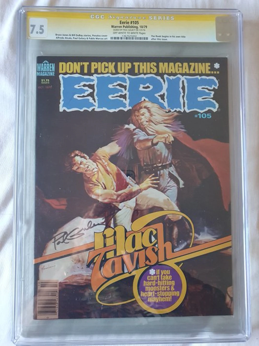 Eerie#105 - Signed by Paul Gulacy unico en el censo - 1...