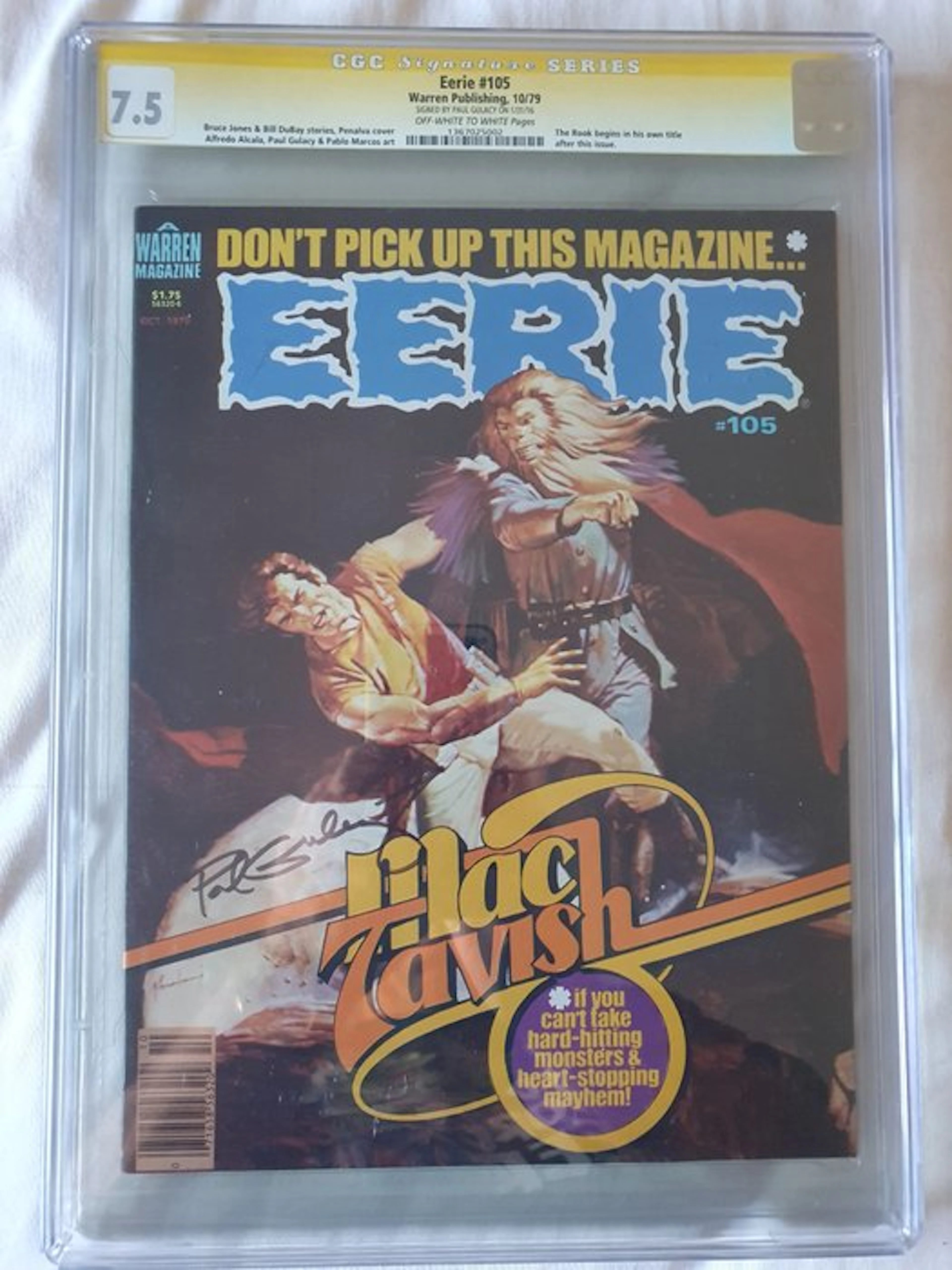 Eerie#105 - Signed by Paul Gulacy unico en el censo - 1...