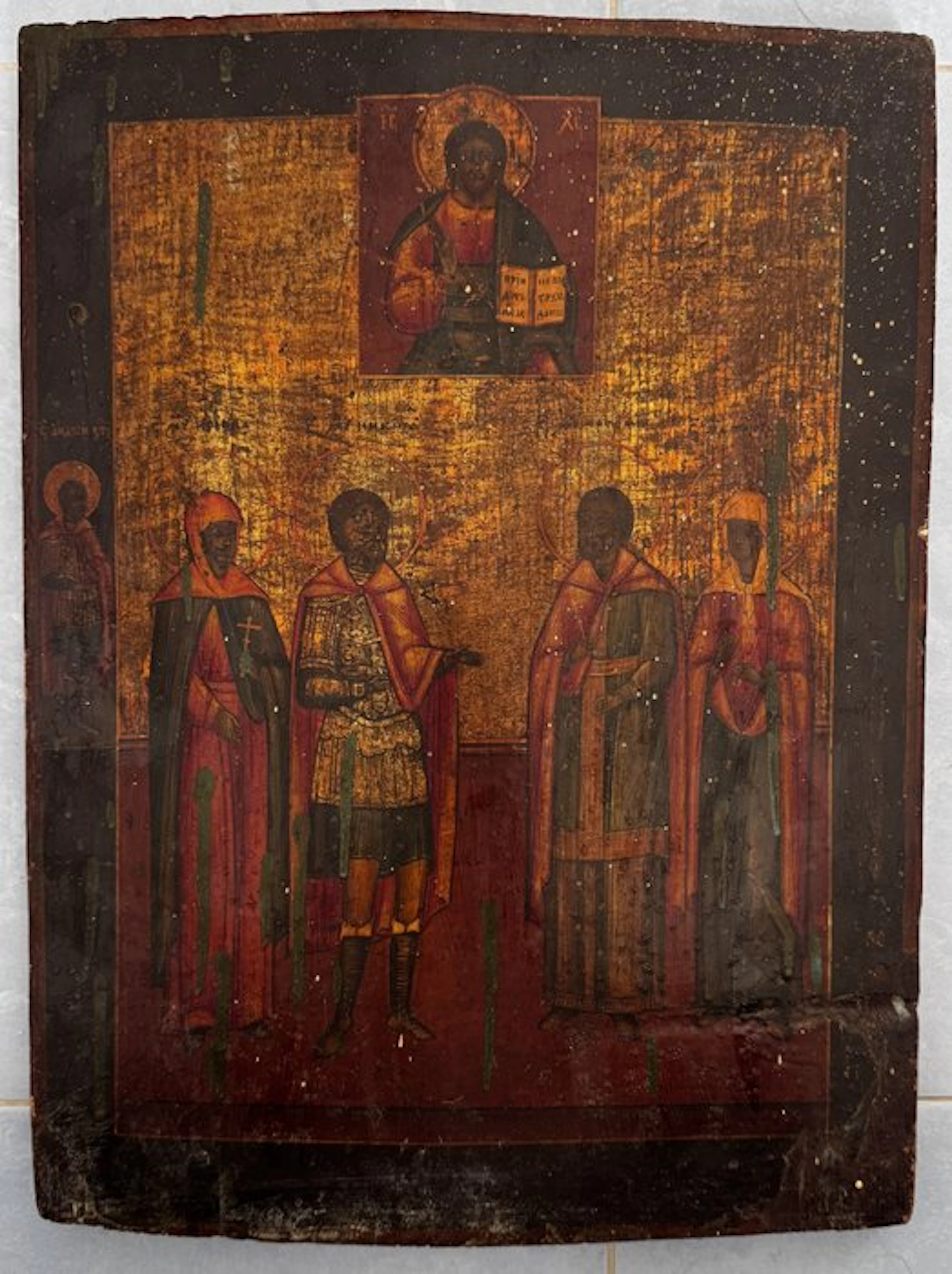 Icon - Wood - Pantocrator and Saints
