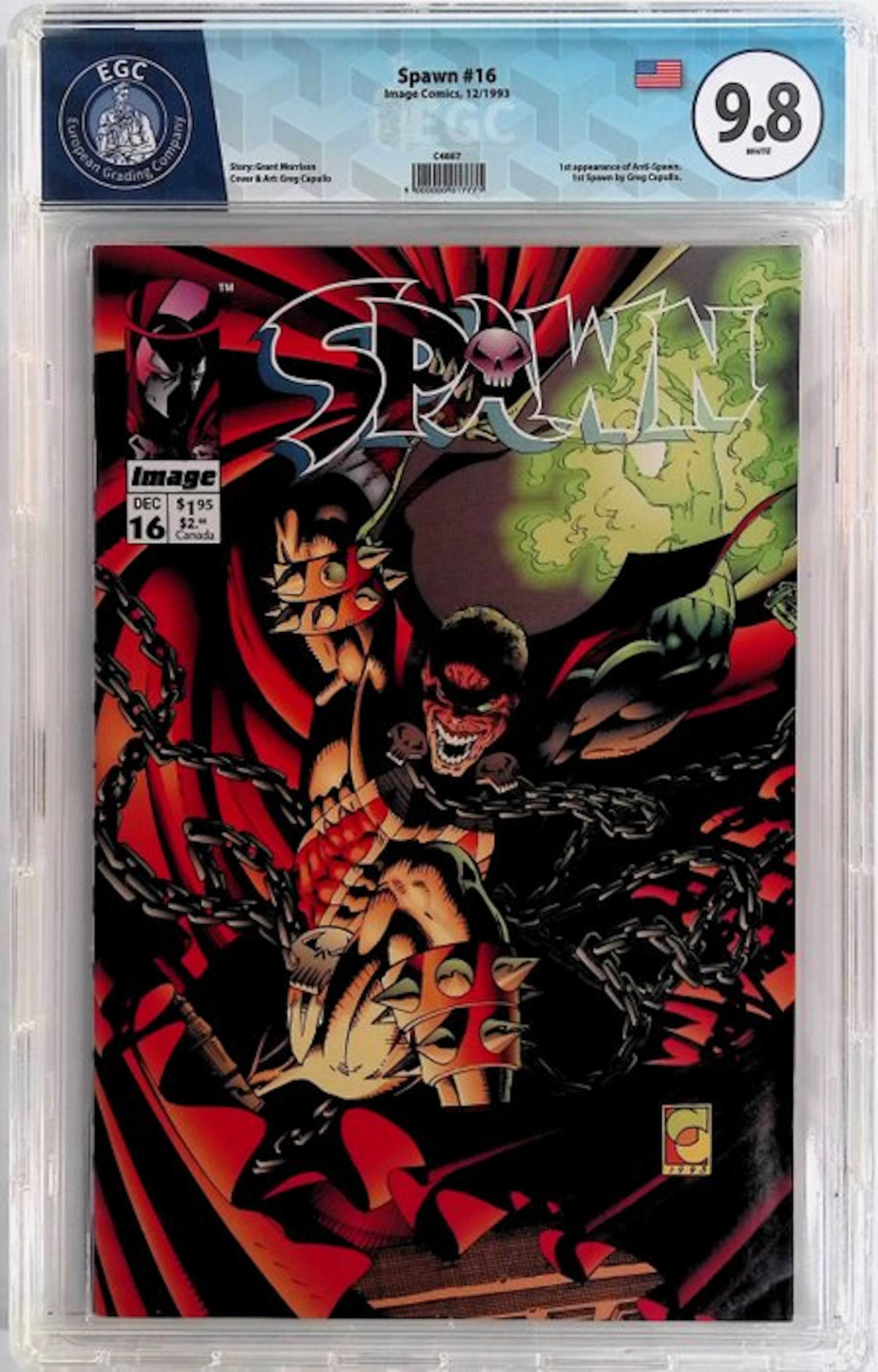 Spawn #16 - EGC 9.8 - 1 Graded comic - First edition - 1993
