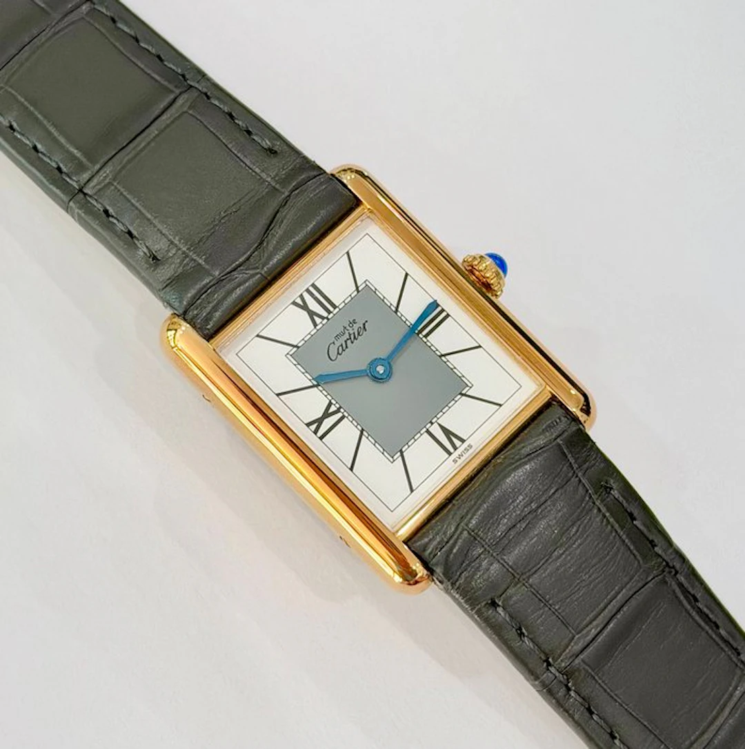 Cartier - Tank Vermeil. N.O.S. Rare Grey Art Deco Dial - 590005 - Unisex - 1990