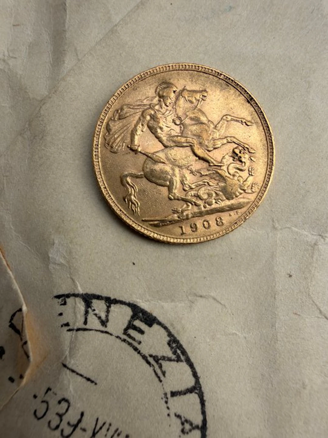United Kingdom. Edward VII. Sovereign 1908