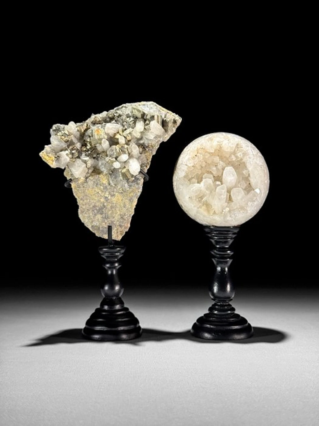 NO RESERVE PRICE- Beautiful Pair of Pyrite and Crystal...